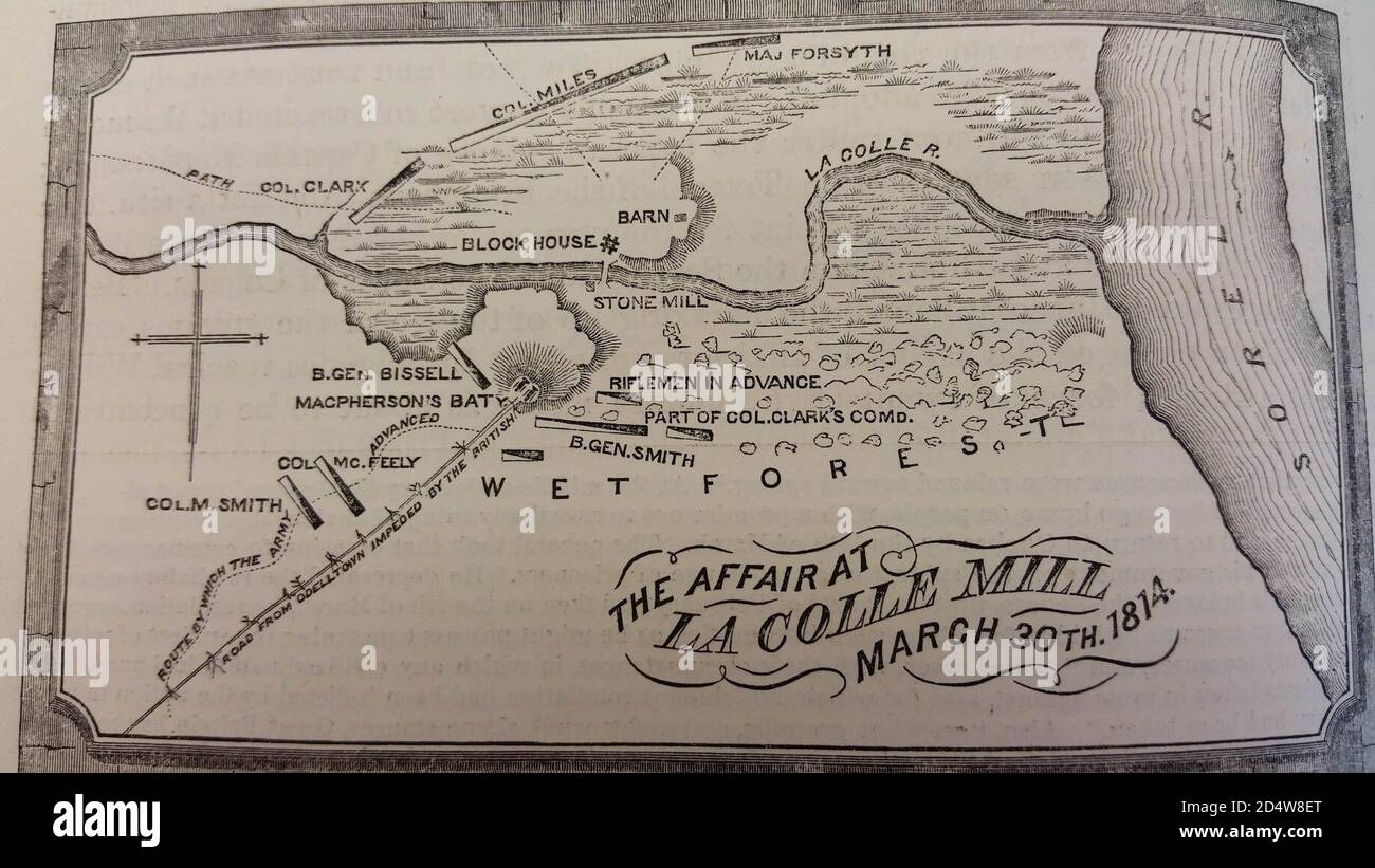 Battle of Lacolle Mills (1814) Stock Photo