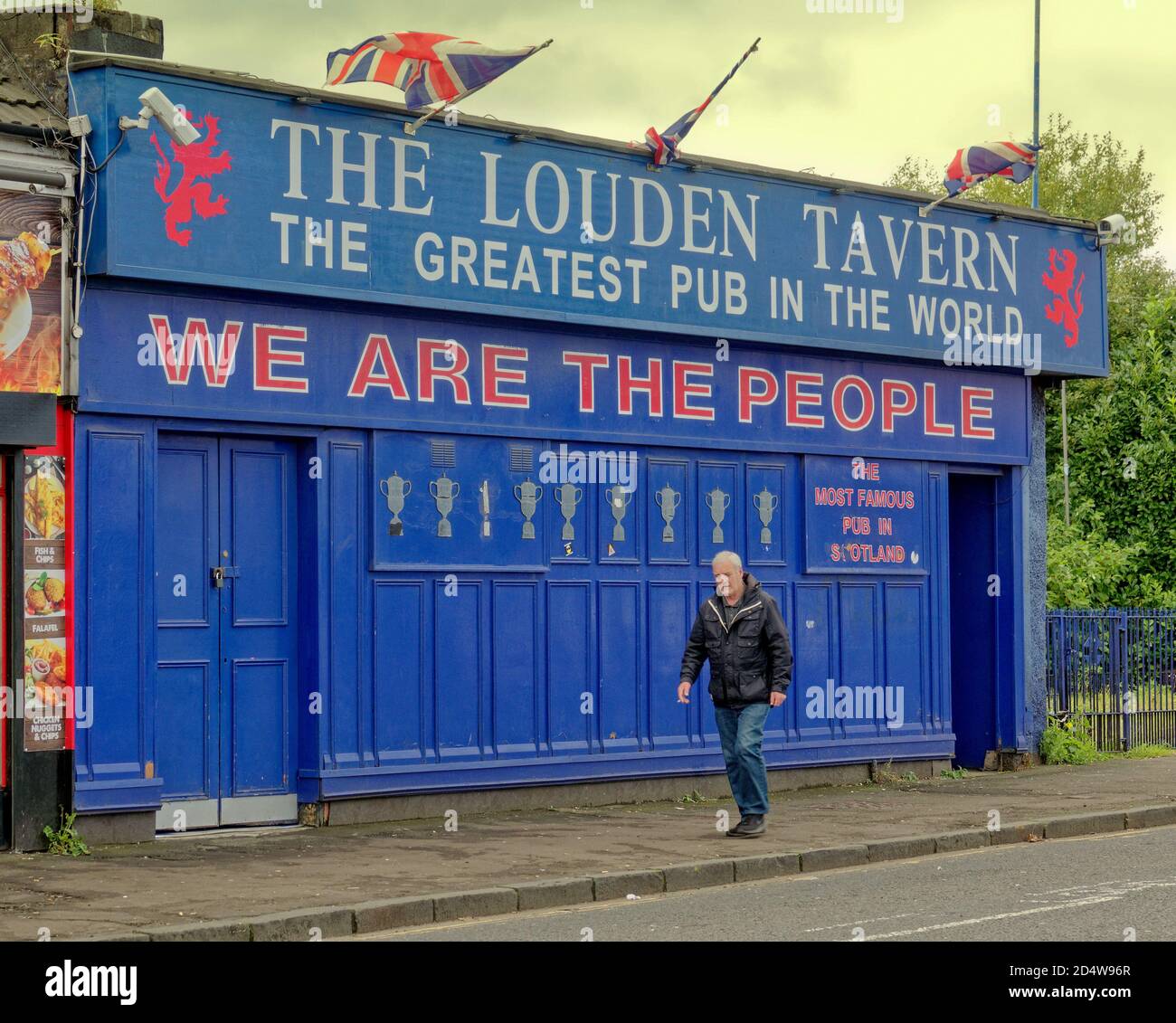 Glasgow, Scotland, UK, 11th October, 2020:Dennistoun voted eighth best place in the world to live by time out or eight h coolest  place to live in the world. The gentrification of the east end working class area is reflected in the sites and people, Rangers or openly loyalist pubs.   Credit: Gerard Ferry/Alamy Live News Stock Photo