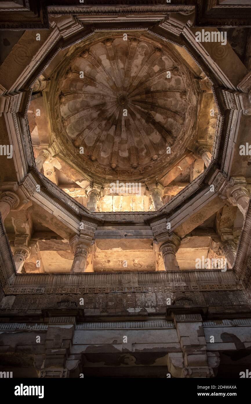 Jami Mosque ( jami masjid ), Champaner-Pavagadh Archaeological Park, UNESCO World Heritage Site, Gujarat, India. Stock Photo