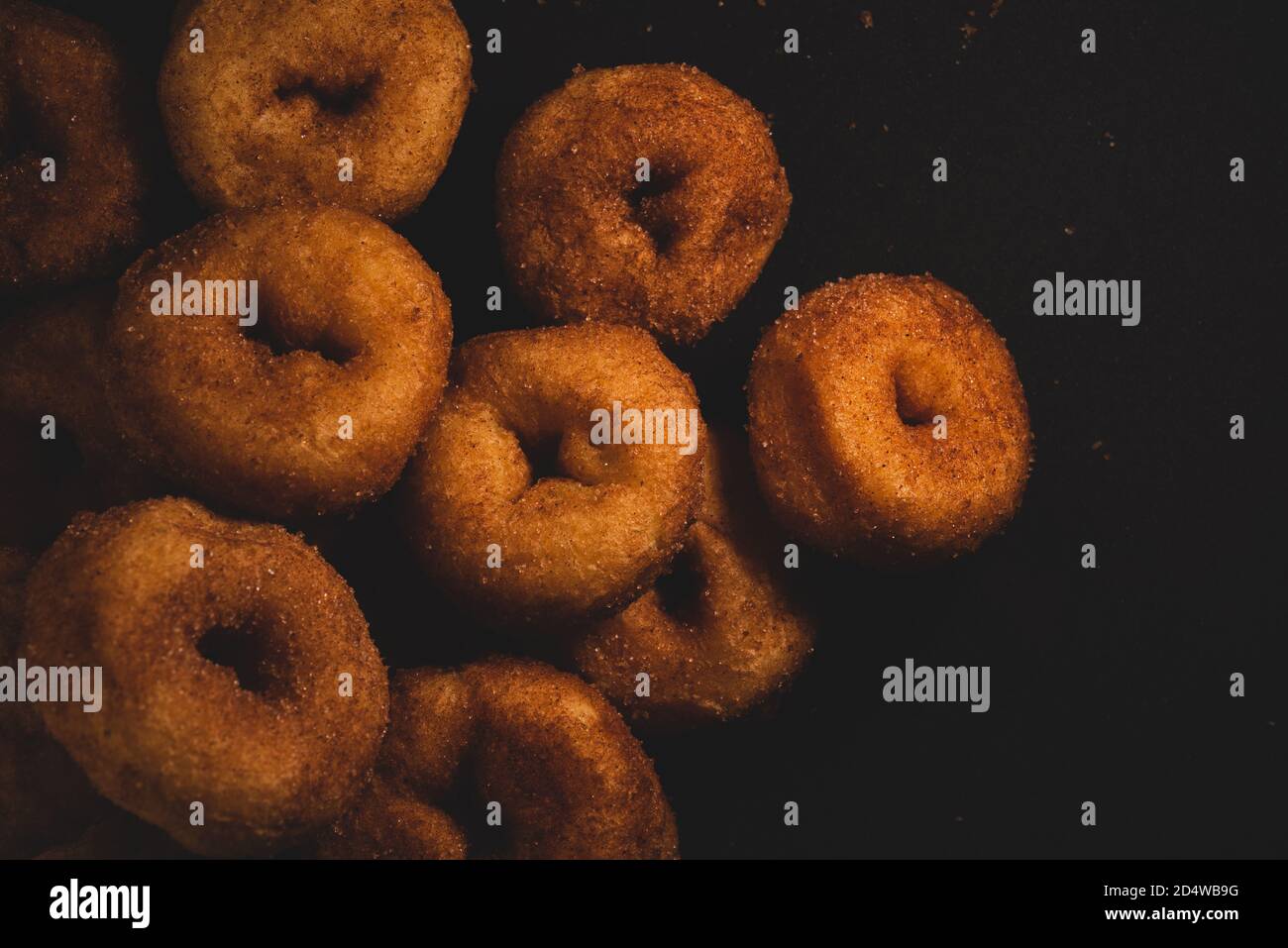 Mini donut Macro close up, selective focus Stock Photo