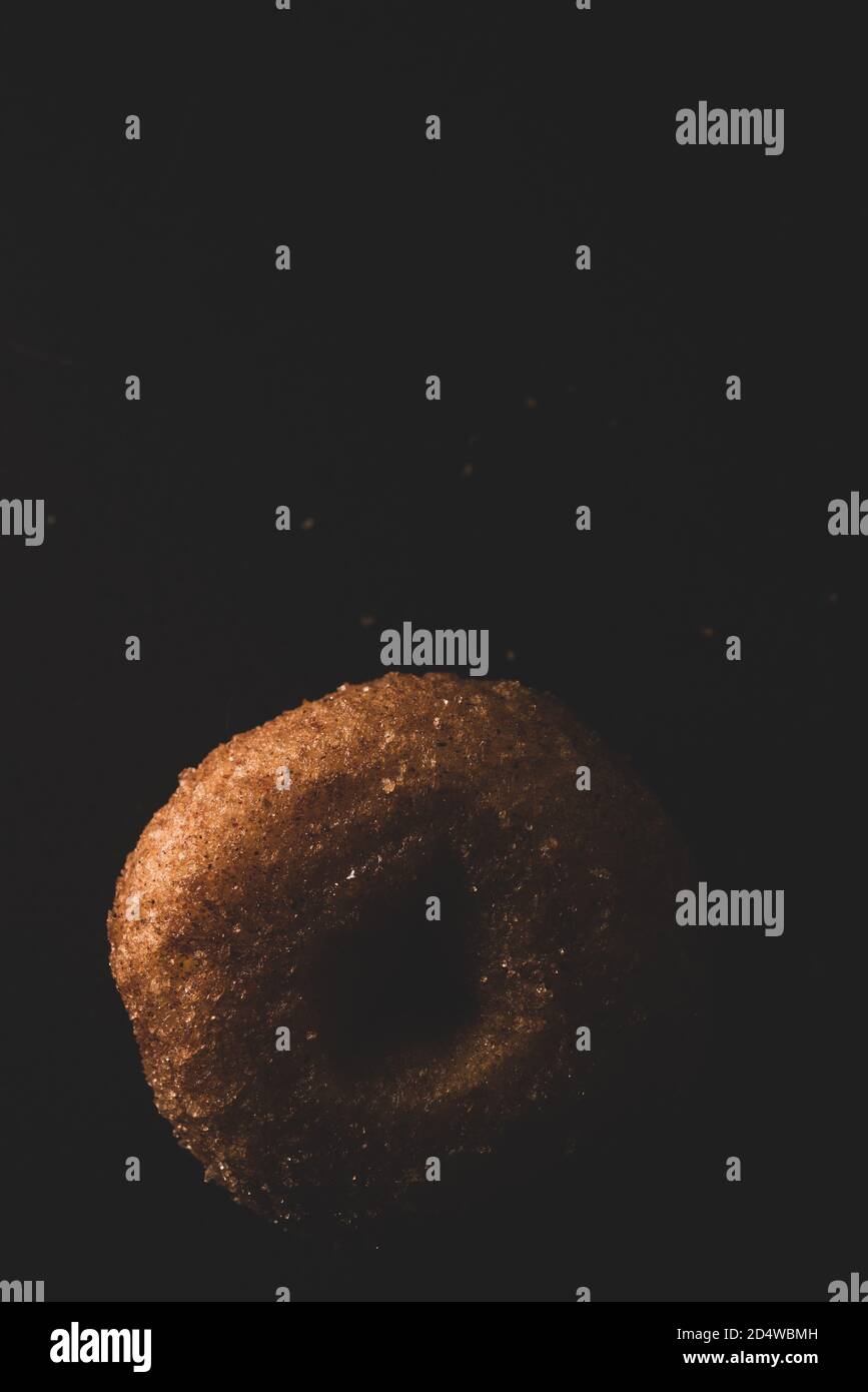Mini donut Macro close up, selective focus Stock Photo