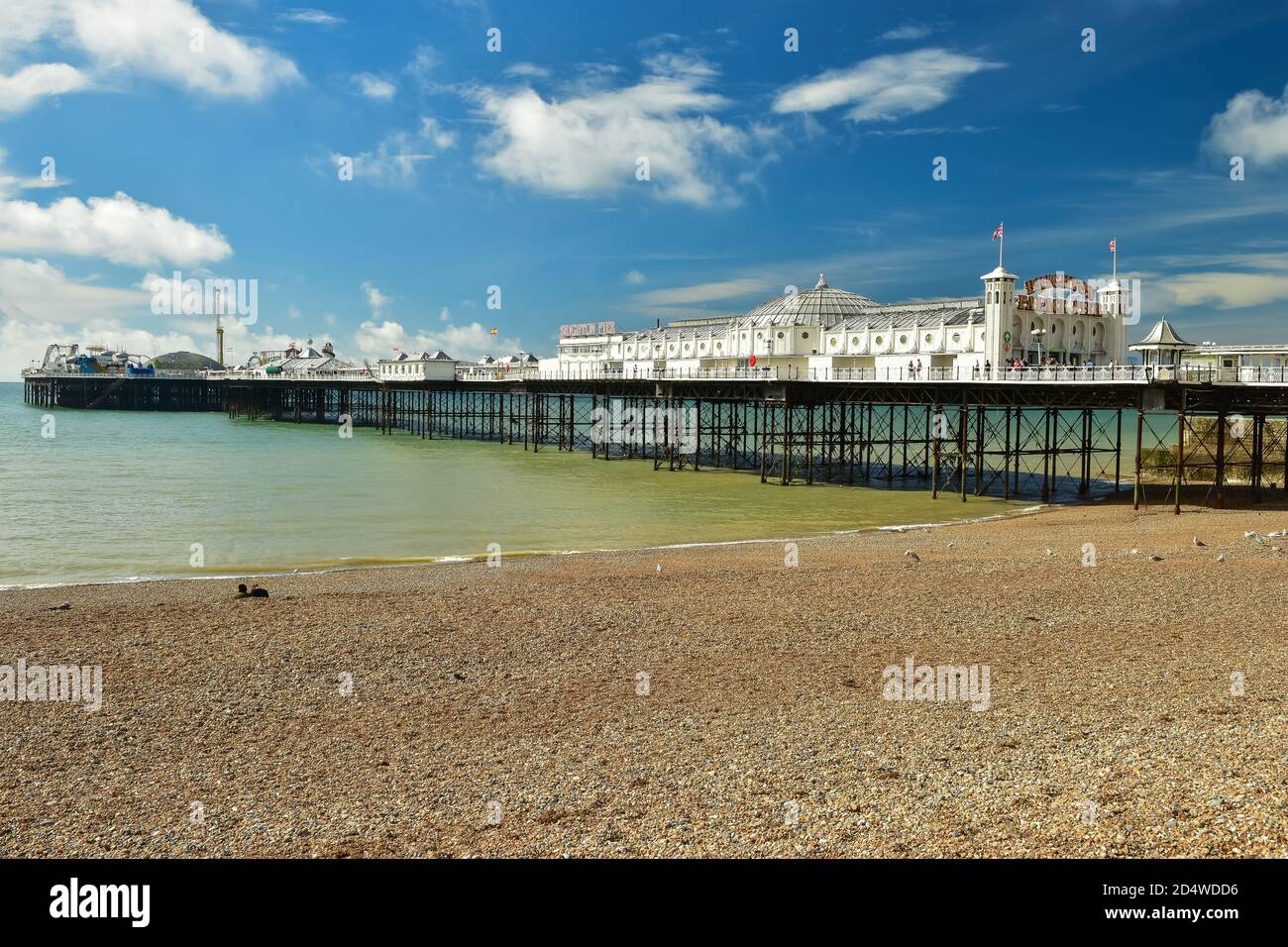 Palace Pier is a pleasure pier in Brighton, England Stock Photo Alamy