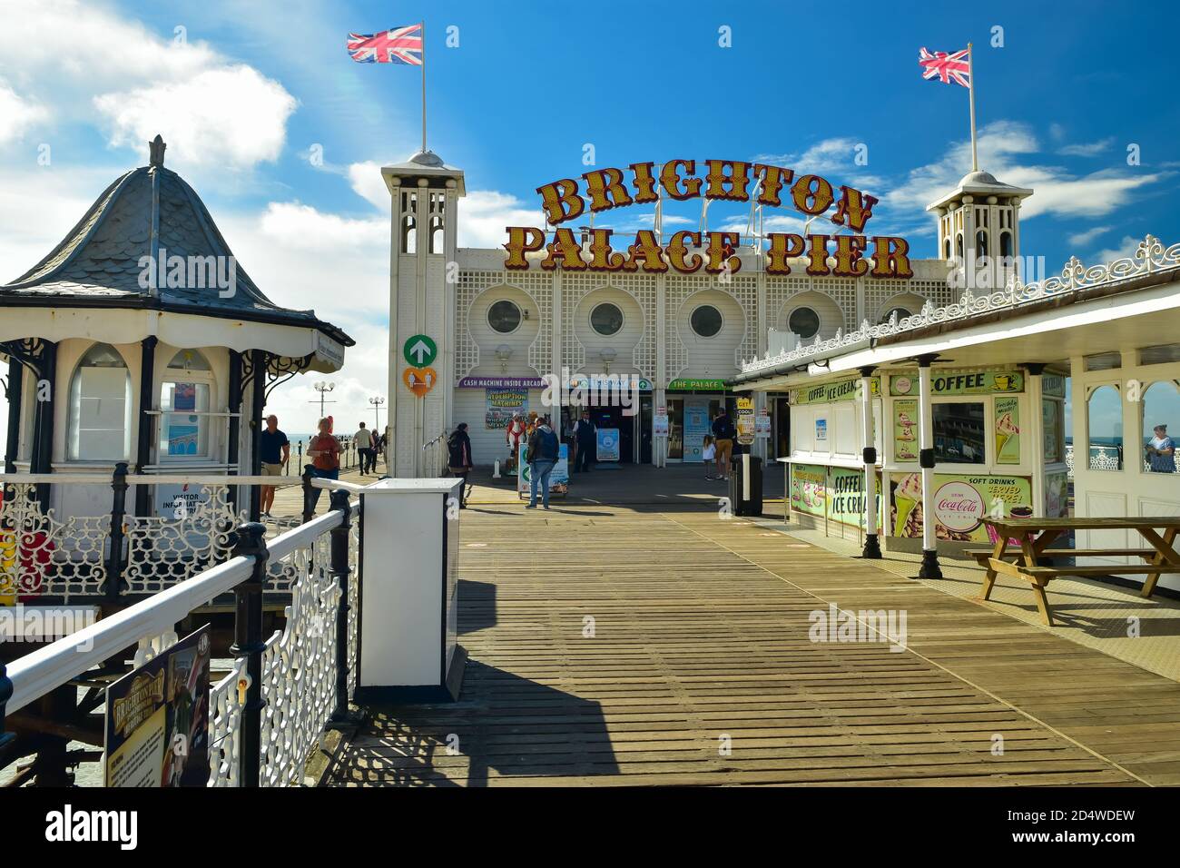 Palace Pier is a pleasure pier in Brighton, England Stock Photo Alamy