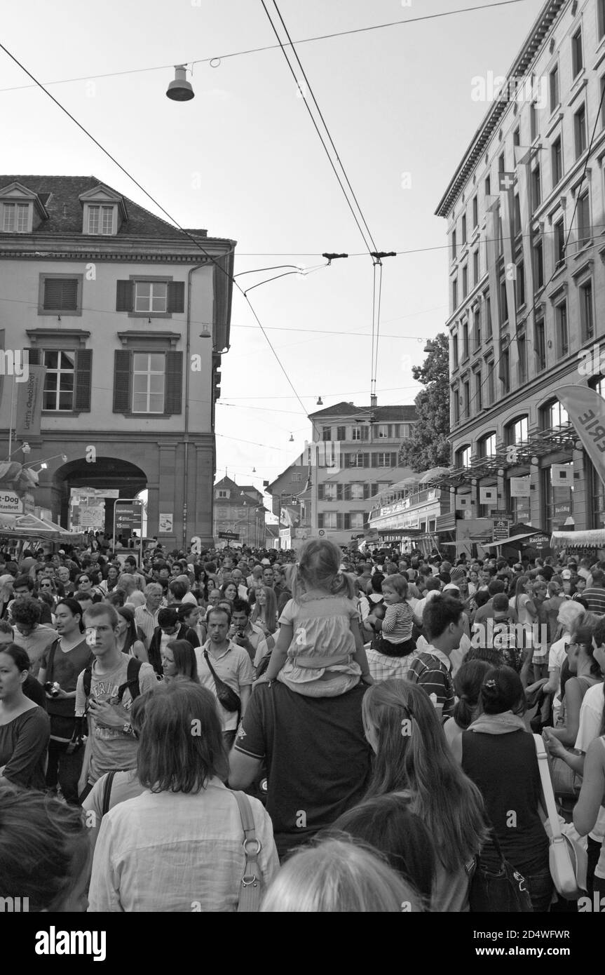 Switzerland: The 'Züri-Fäscht' is the biggest event beside the Streetparade in town Stock Photo