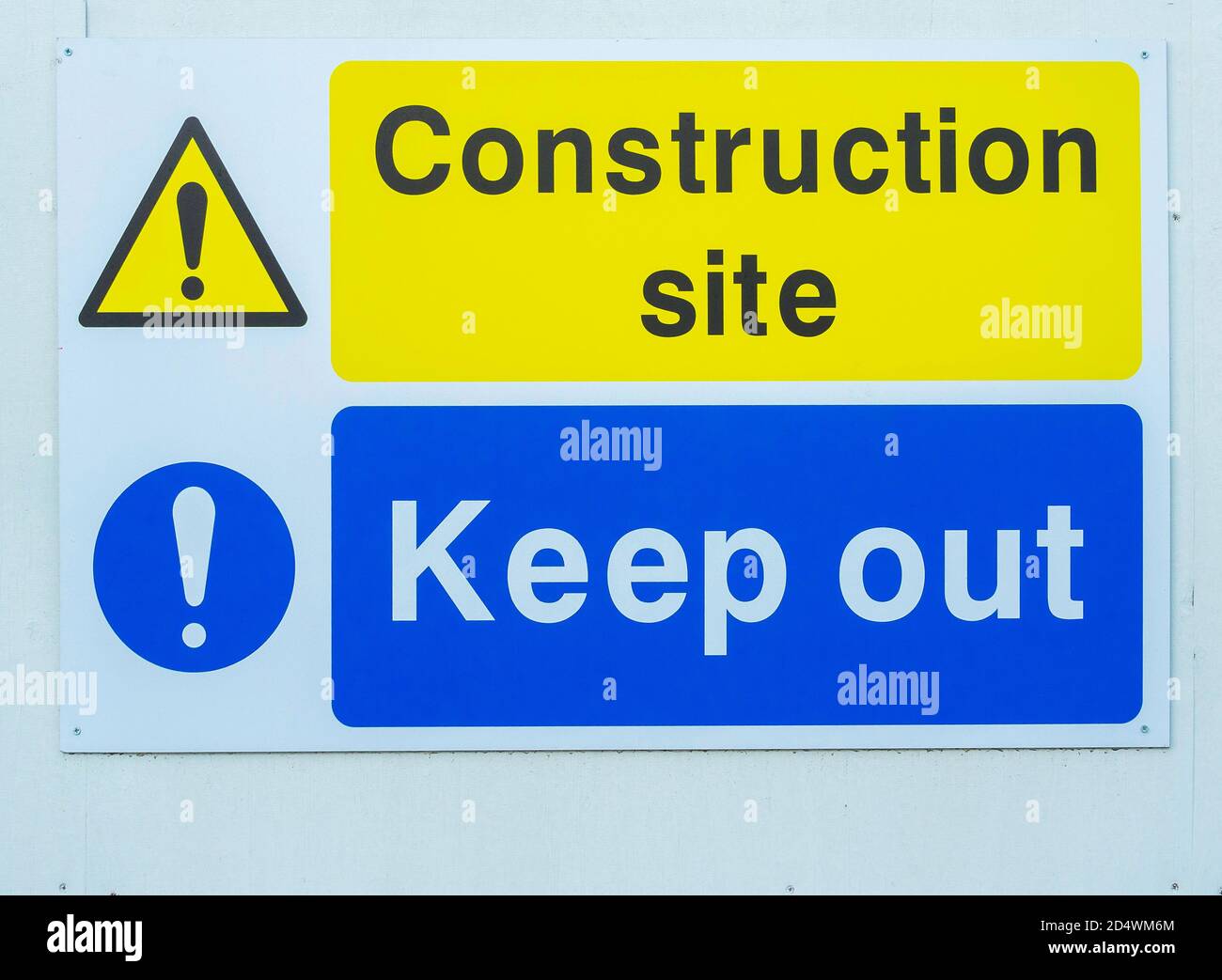 Warning Notice Construction Site Keep Out Stock Photo Alamy