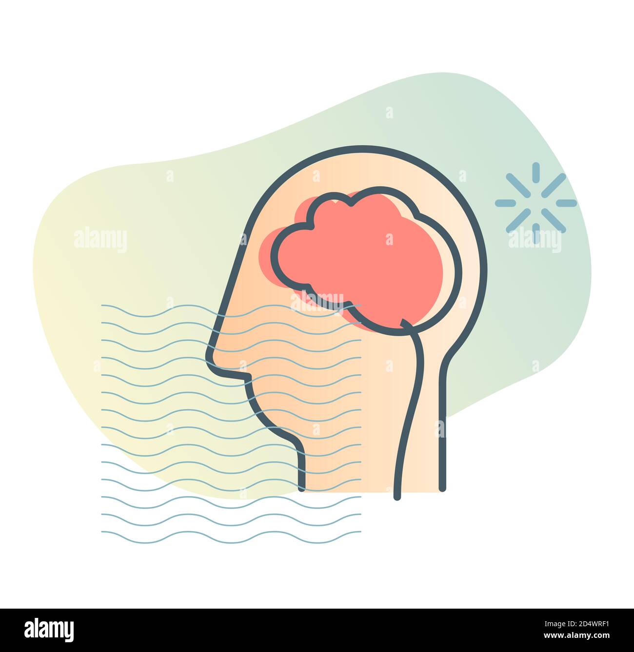 Neurological Affect on Brain due to Covid-19 - Icon as EPS 10 File ...