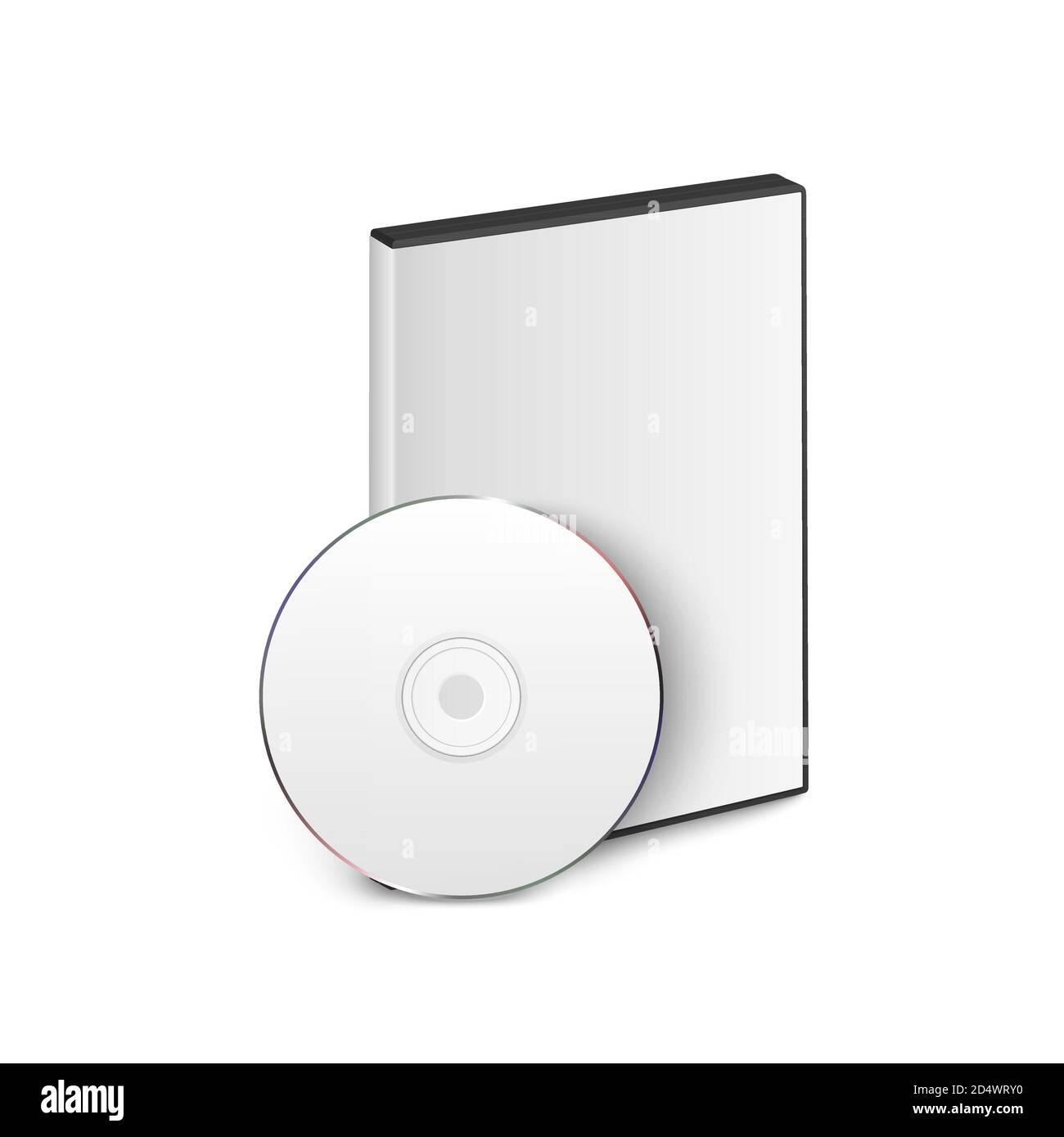 Vector 3d Realistic Blank White Cd Dvd With Cover Case Box Set Closeup Isolated On White Background Design Template Cd Packaging Copy Space Front Stock Vector Image Art Alamy