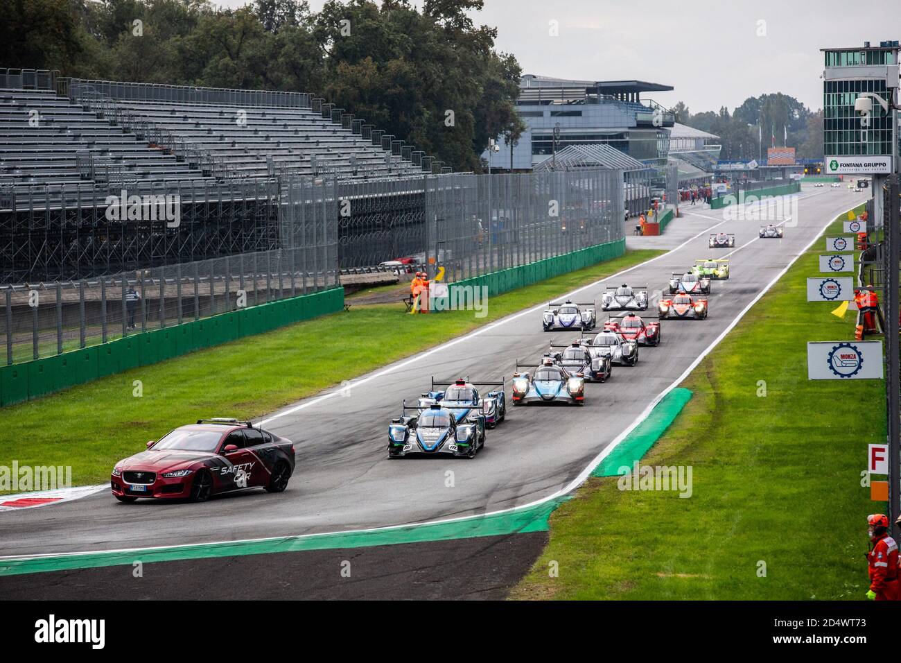 Monza, Italy. 11th October, 2020. start of the race, depart, safety car, during the 2020 4 Hours of Monza, 4th round of the 2020 European Le Mans Series, from October 9 to 11, 2020 on the Autodromo Nazionale di Monza, Italy - Photo Germain Hazard / DPPI Credit: LM/DPPI/Germain Hazard/Alamy Live News Stock Photo