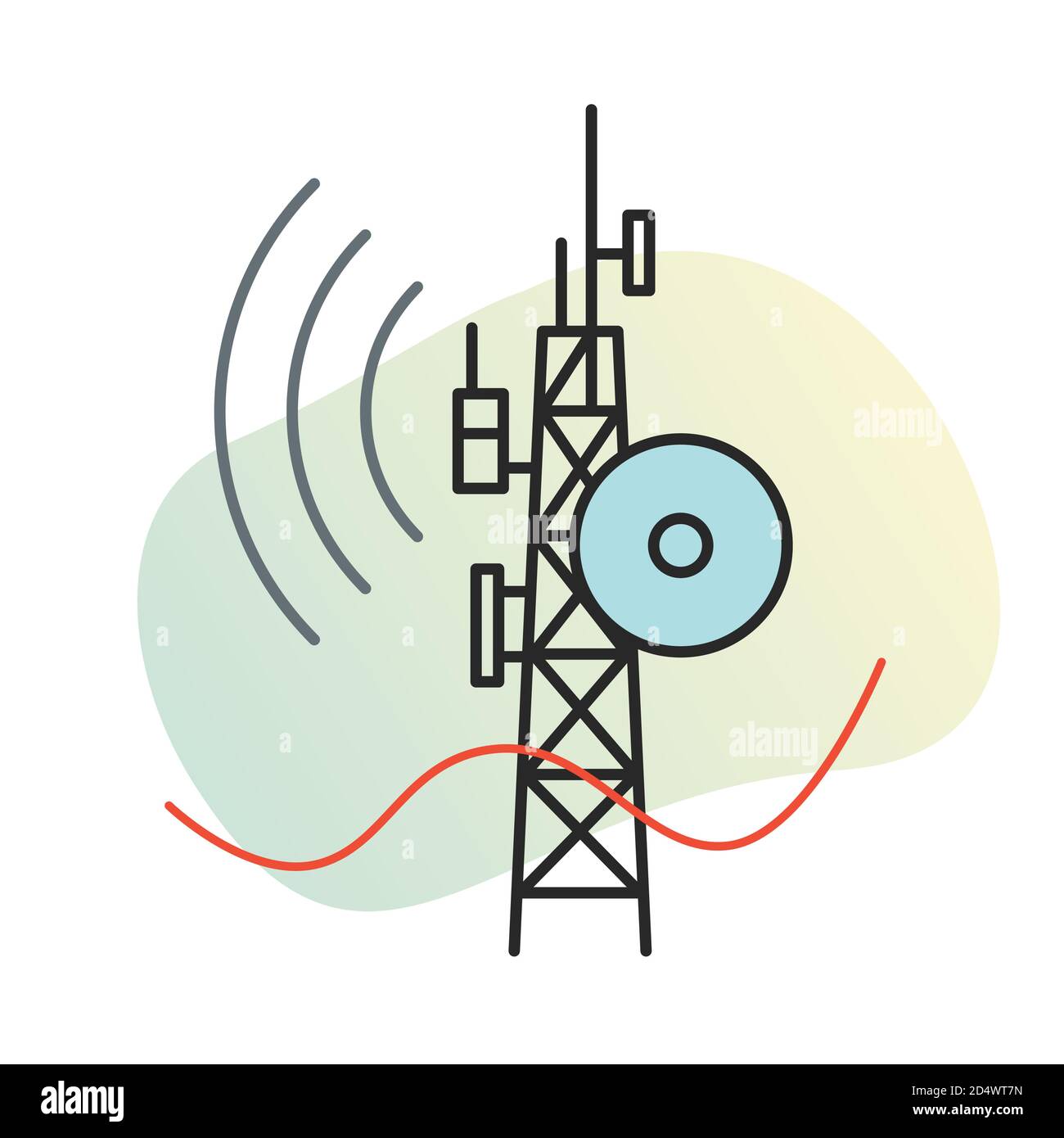Telecom Tower Infrastructure - Icon as EPS 10 File Stock Vector Image ...