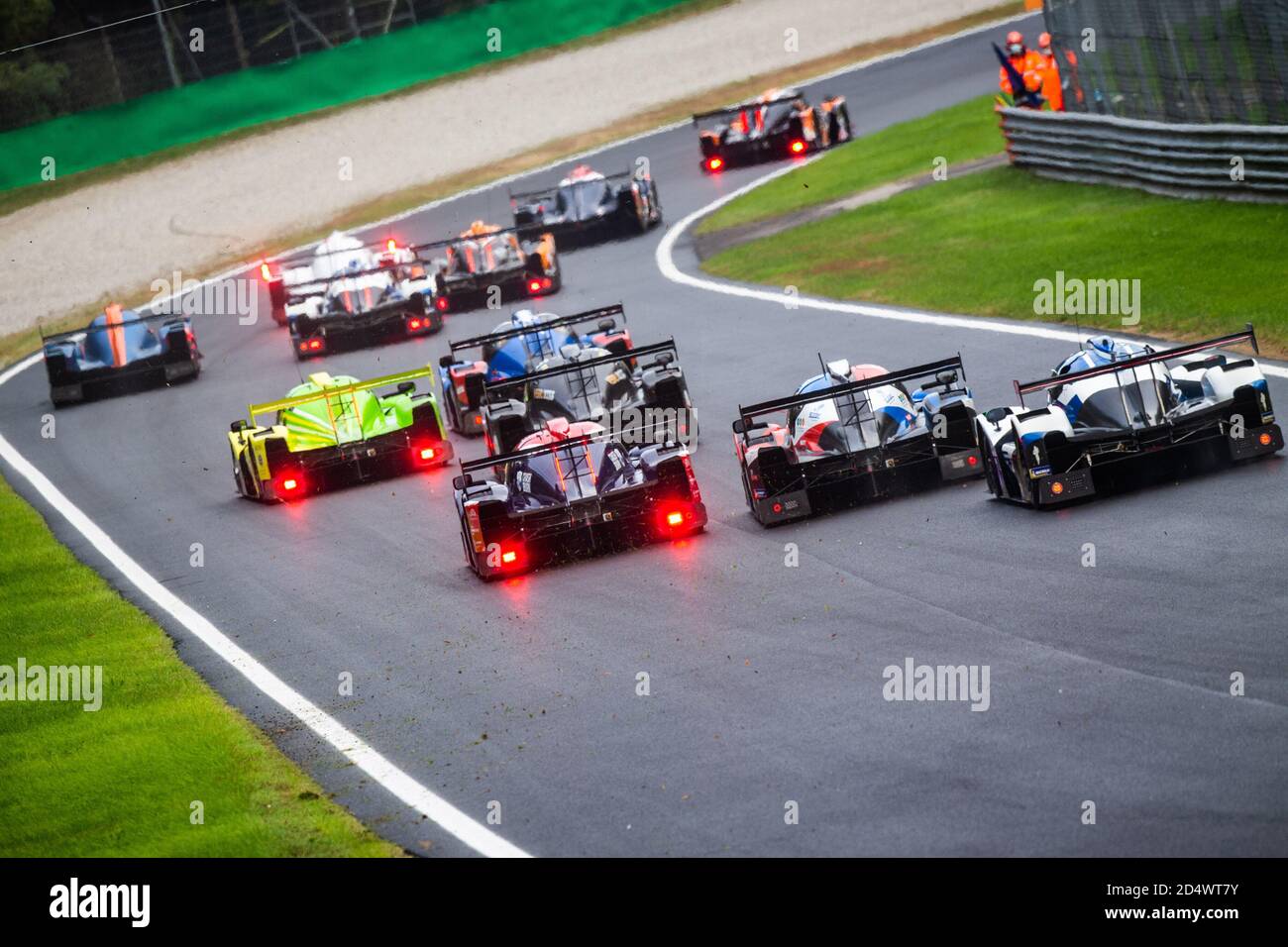 Monza, Italy. 11th October, 2020. start of the race, depart, during the 2020 4 Hours of Monza, 4th round of the 2020 European Le Mans Series, from October 9 to 11, 2020 on the Autodromo Nazionale di Monza, Italy - Photo Germain Hazard / DPPI Credit: LM/DPPI/Germain Hazard/Alamy Live News Stock Photo