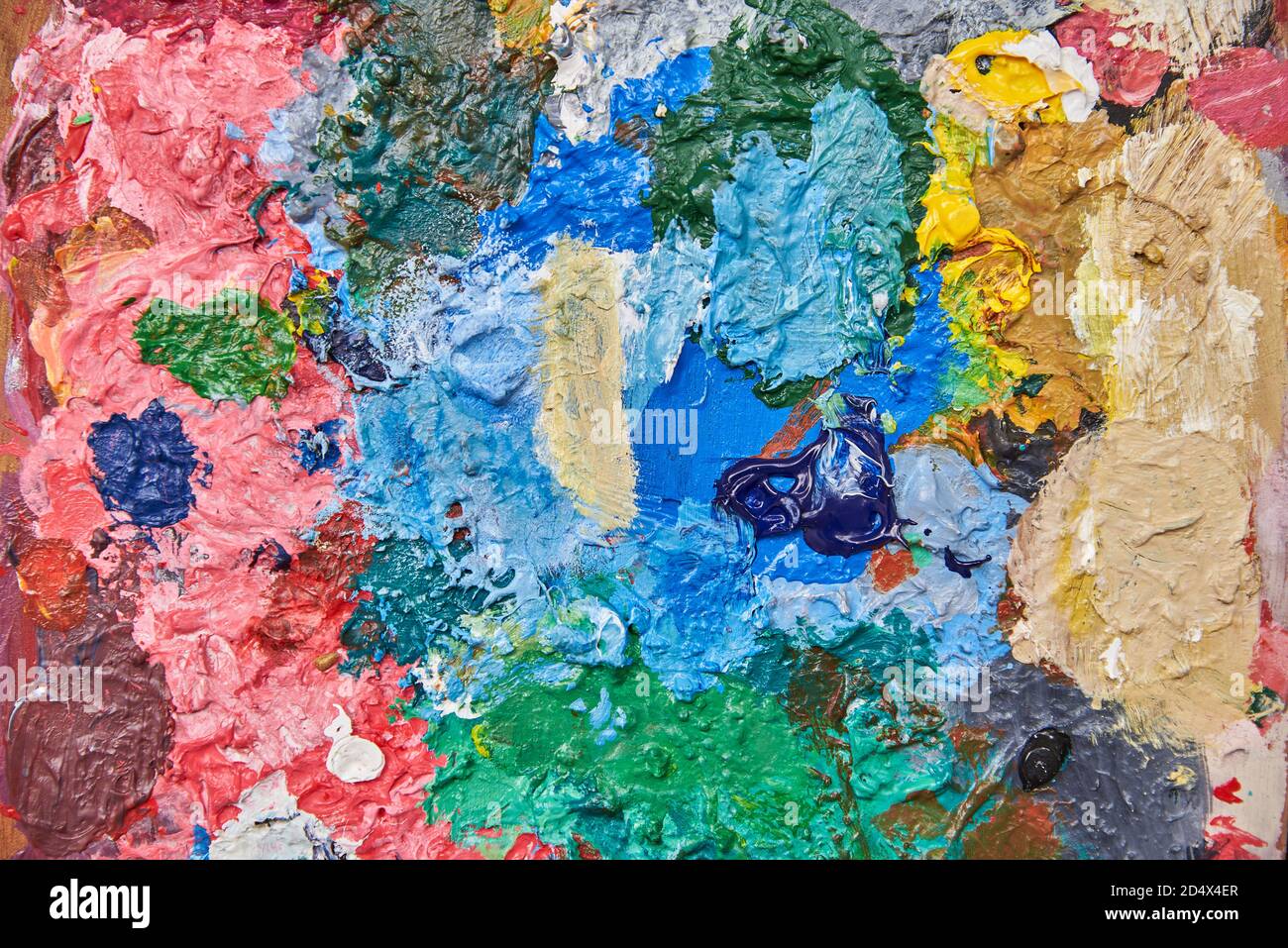 Background image of colorful palette. Abstract painting on color
