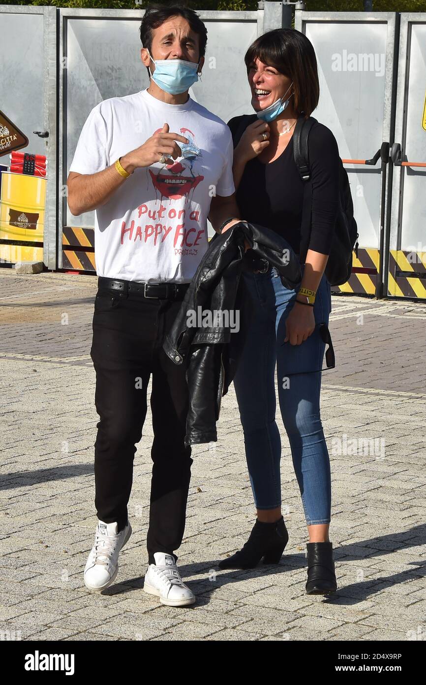 Rome, Ita. 10th Oct, 2020. Actors Emy Bergamo and Ivan Boragine spend the day at Cinecitta 'World amusement park, Rome, Italy - 10-10-2020 Credit: Independent Photo Agency/Alamy Live News Stock Photo