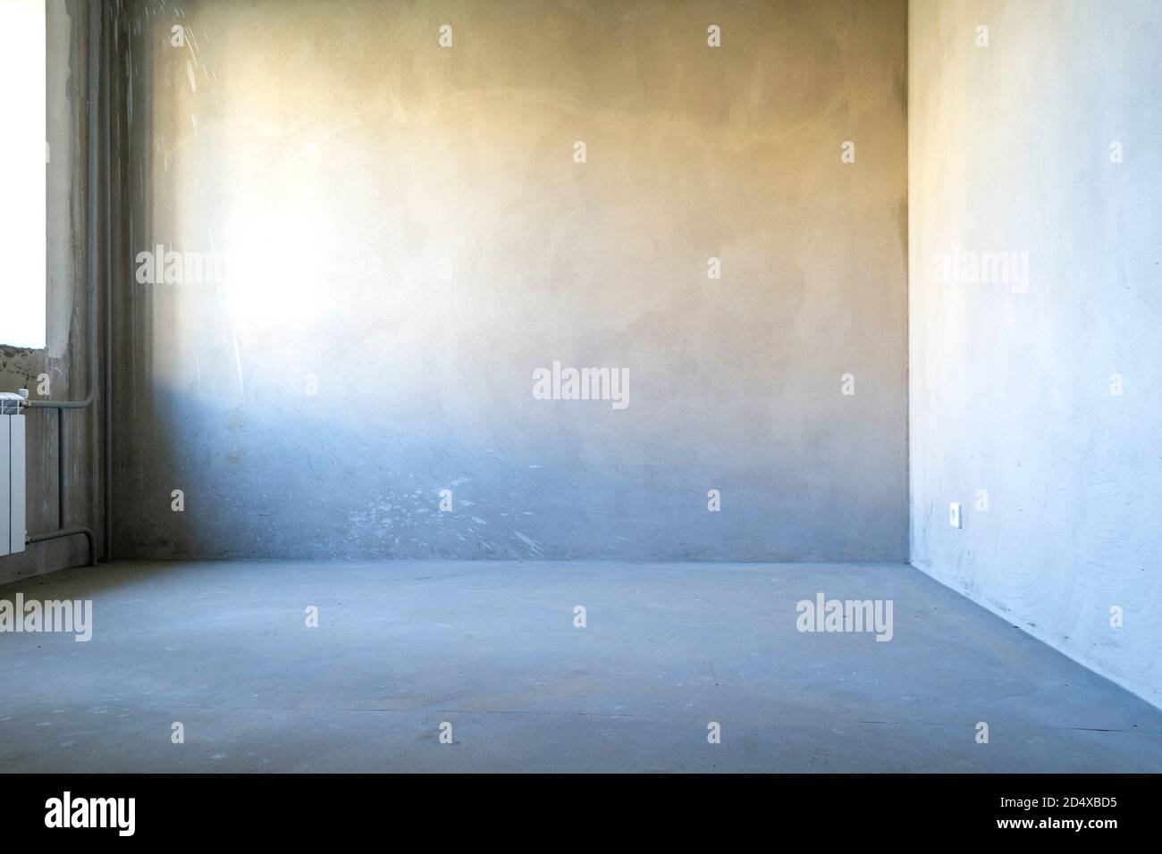 Room interior without decoration in gray colors Stock Photo