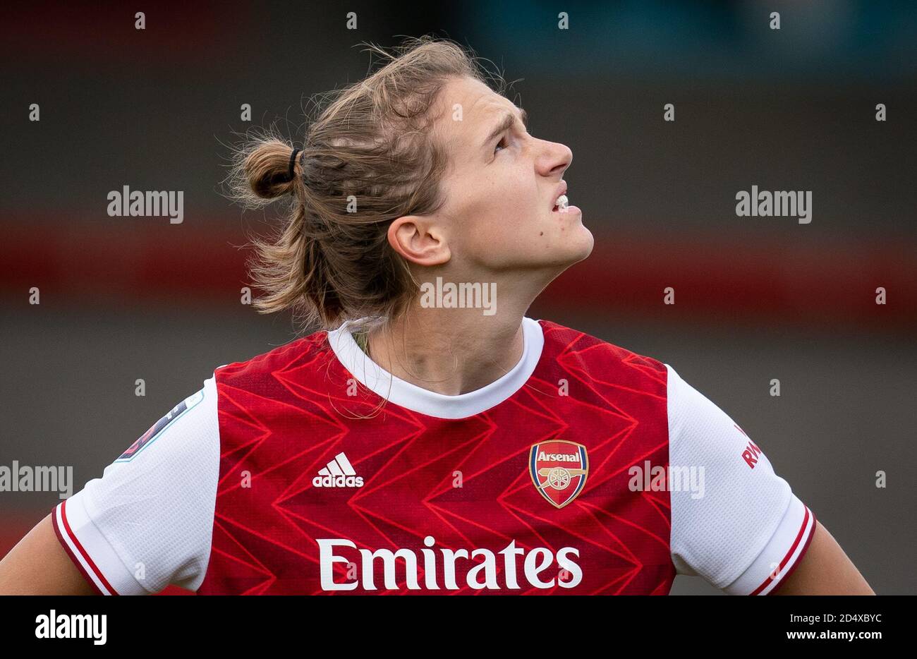 Crawley, UK. 11th Oct, 2020. Vivianne Miedema of Arsenal during the FAWSL match between Brighton and Hove Albion and Arsenal Women at The People's Pension Stadium, Crawley, England on 11 October 2020. Photo by Andy Rowland. Credit: PRiME Media Images/Alamy Live News Stock Photo