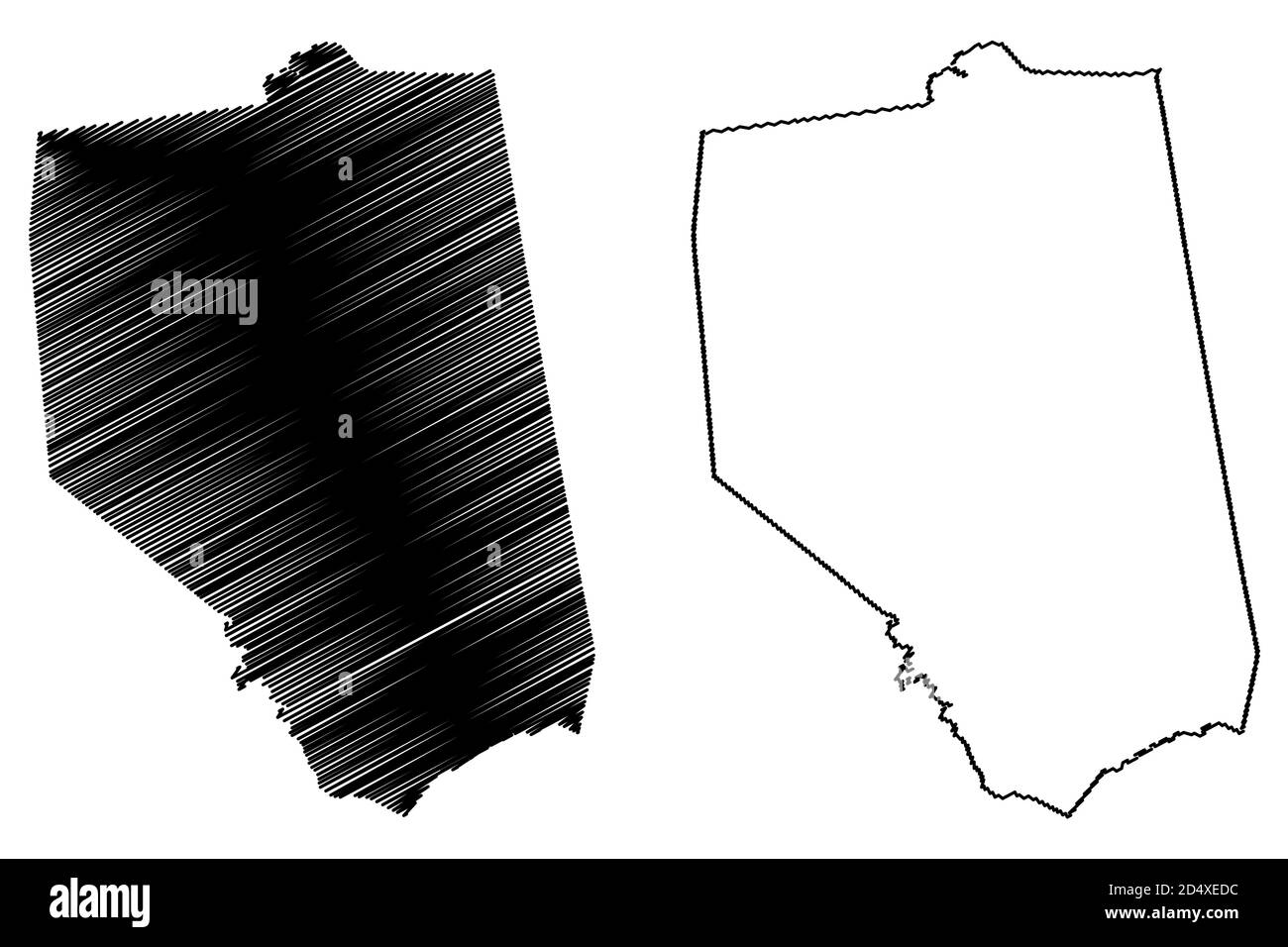 Grant County, Kentucky (U.S. county, United States of America, USA, U.S., US) map vector illustration, scribble sketch Grant map Stock Vector