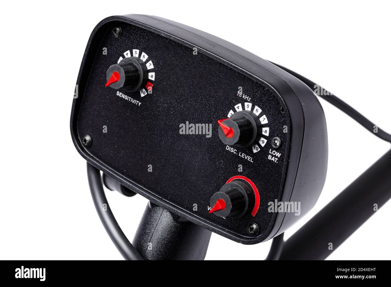 Metal detector parts isolated on white background Stock Photo Alamy