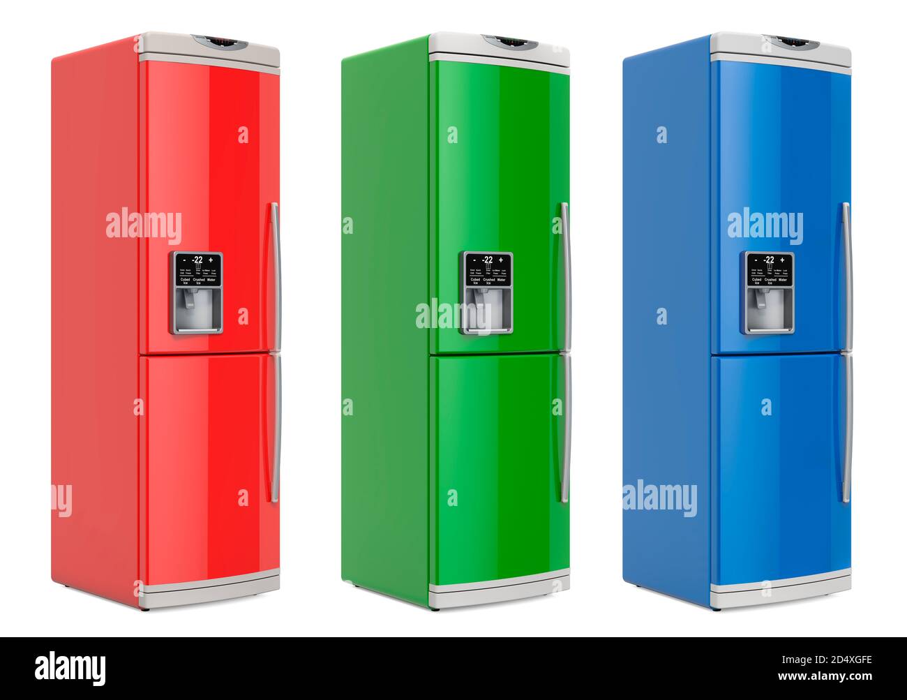 Refrigerator white side by side Cut Out Stock Images & Pictures - Alamy