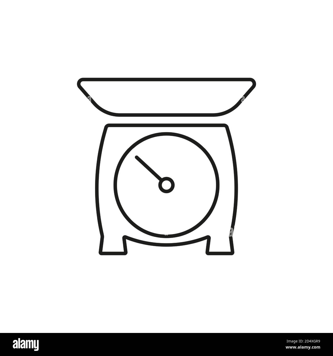 Kitchen scales icon element of kitchen icon for mobile concept and web apps. Thin line kitchen scales icon can be used for web and mobile. Premium Stock Vector
