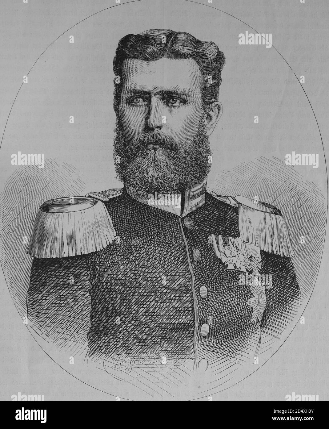 Leopold, prince of Hohenzollern, illustrated war history, German - French war 1870-1871 Stock Photo