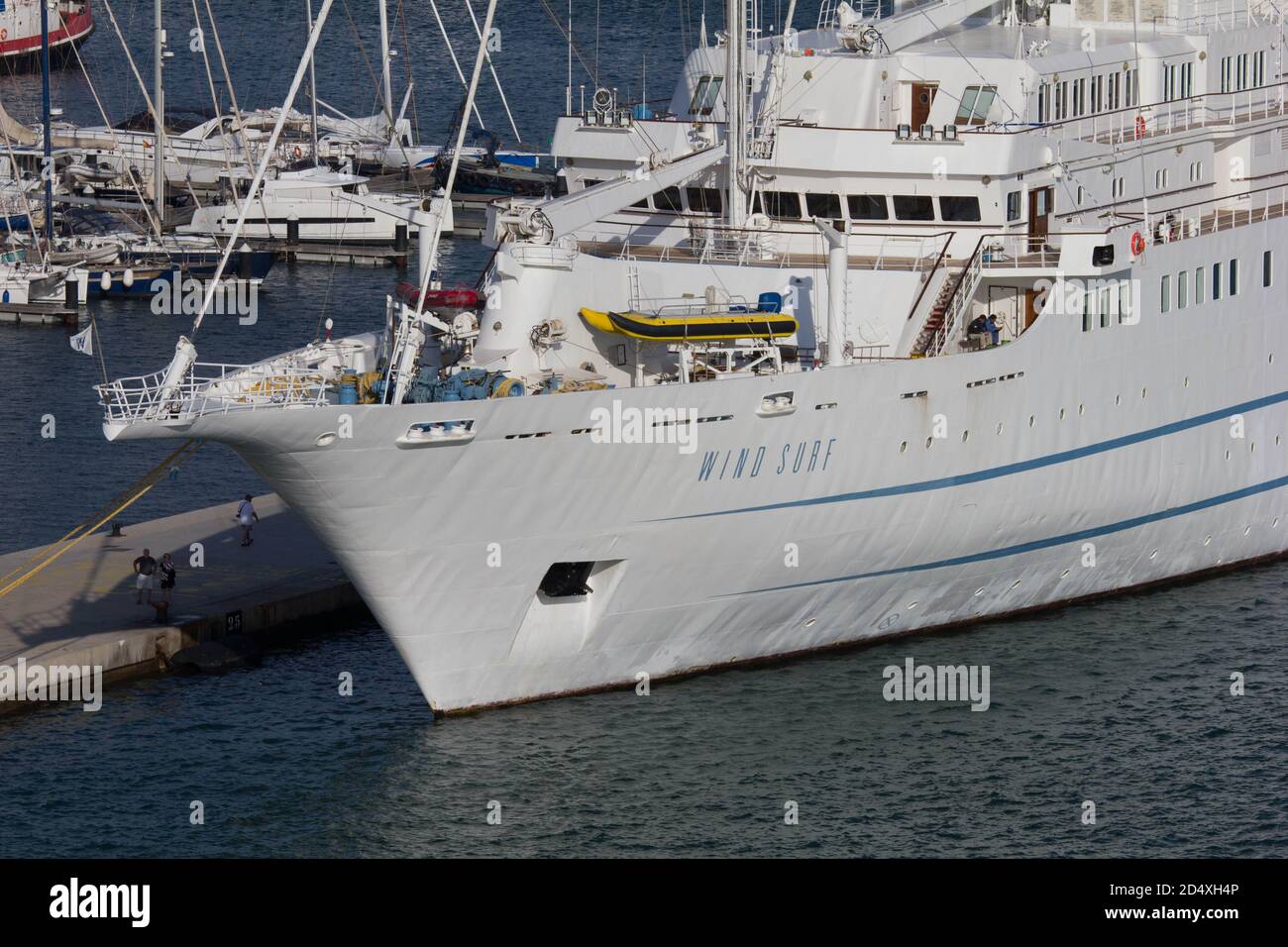 Wind Surf The Luxury 5 Masted Sailing Ship Stock Photo Alamy