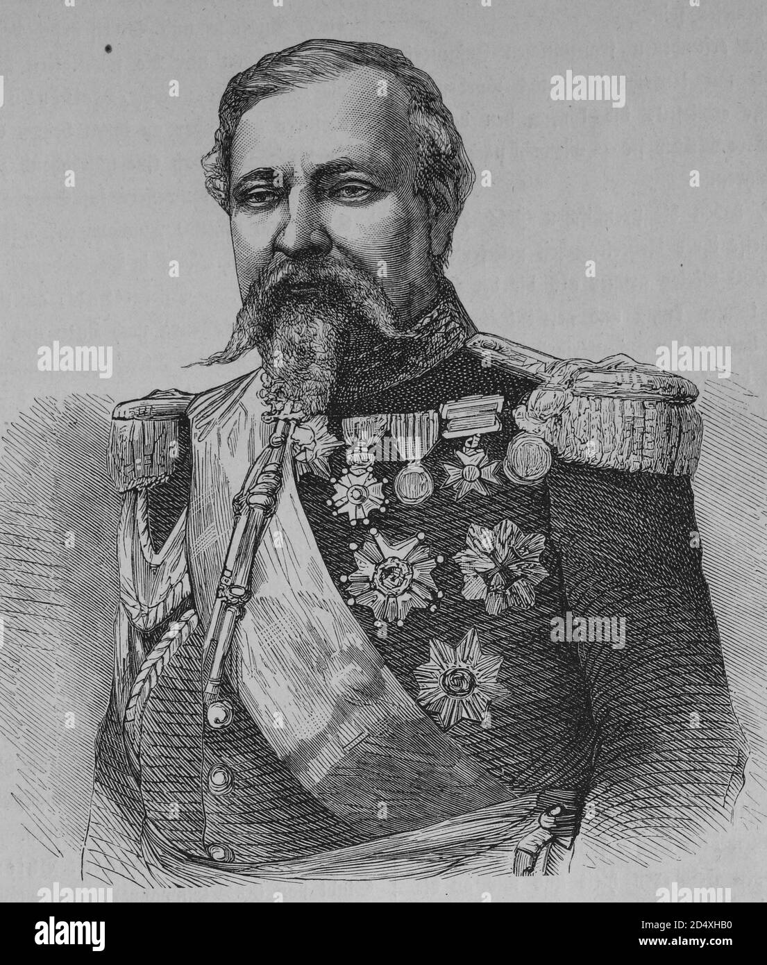 Edmond Leboeuf, 1809-1888, Marschall of France and minister of war, illustrated war history, German - French war 1870-1871 Stock Photo