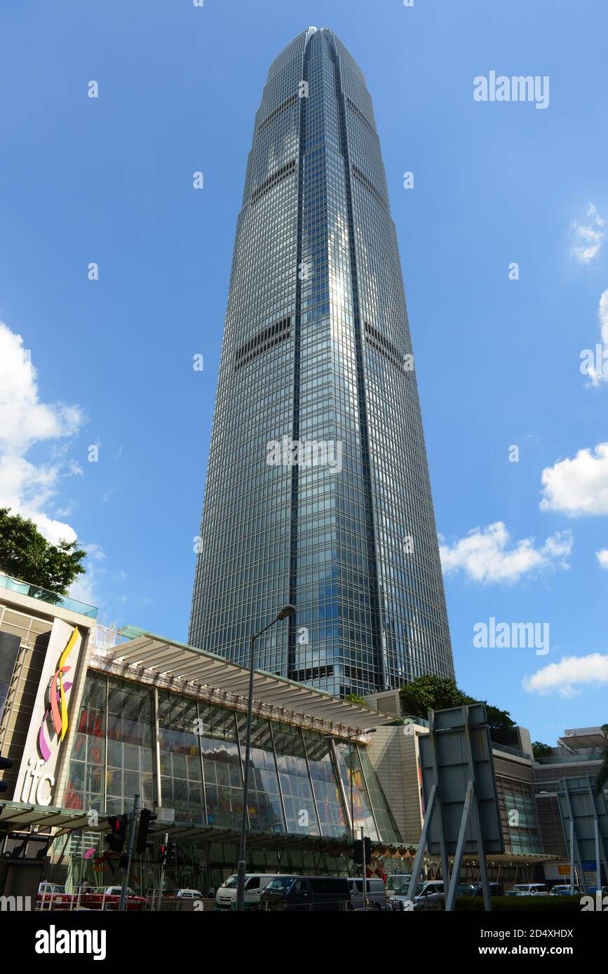 Hong Kong Two International Finance Centre (IFC2), built in 2003, is currently the second highest building in Hong Kong, China. Stock Photo