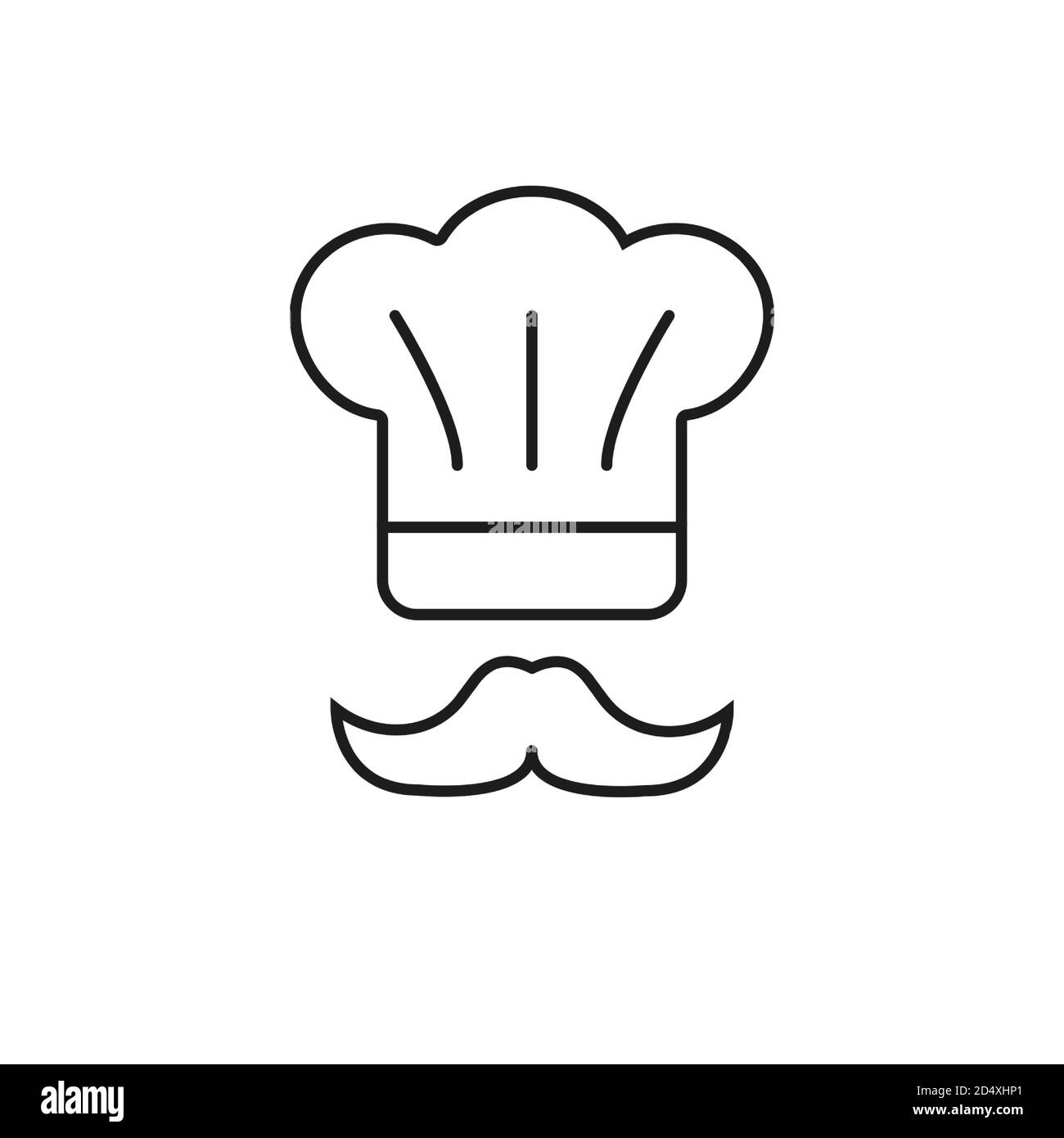 chef hat icon element of kitchen icon for mobile concept and web apps. Thin line chef hat icon