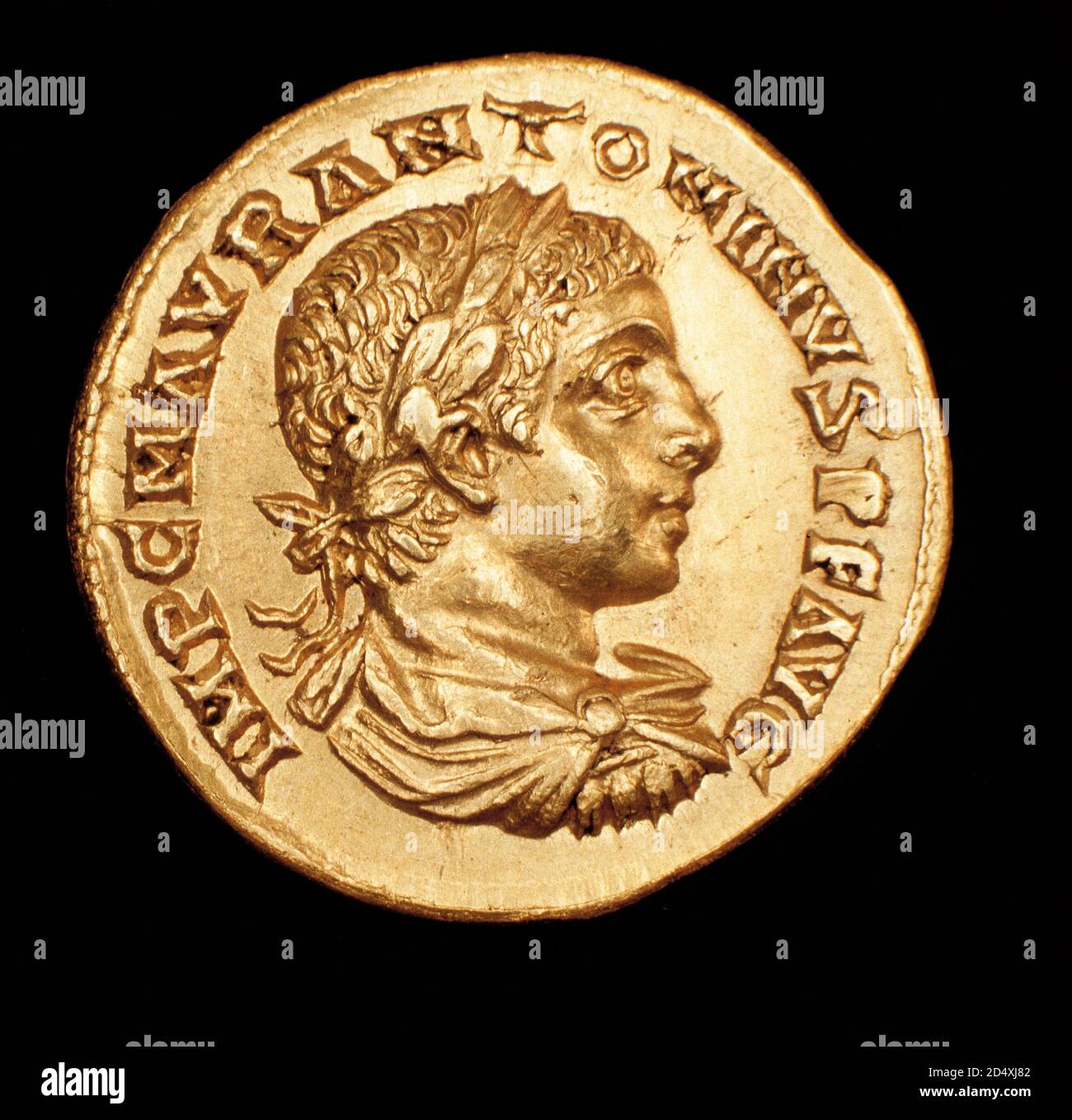 Rare Ancient Roman Coin, Elagabalus, facing head of Ceasar Marcus