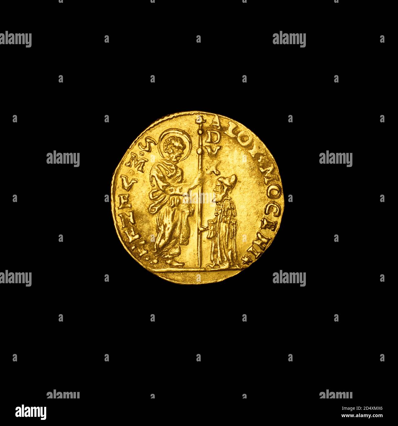 Gold Ducat Coin Venice Stock Photo Alamy