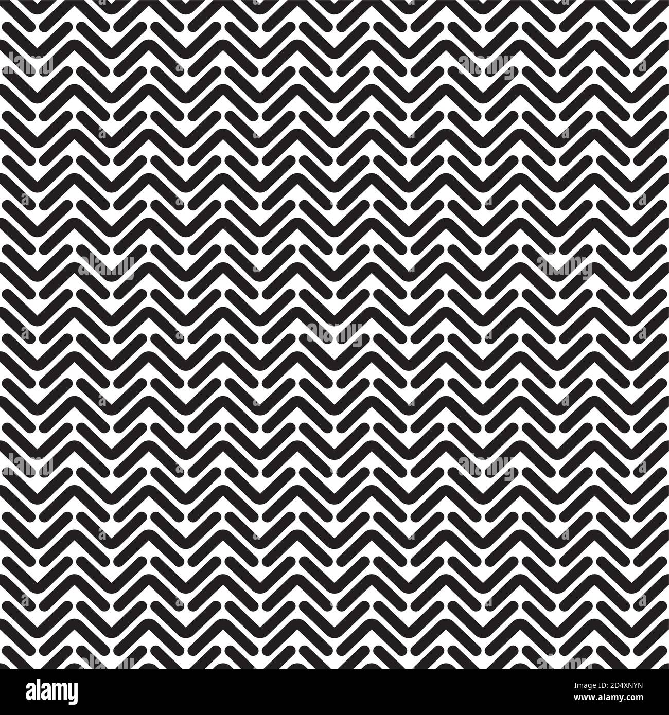 Seamless abstract geometric rounded herringbone chevron background. Stock Vector