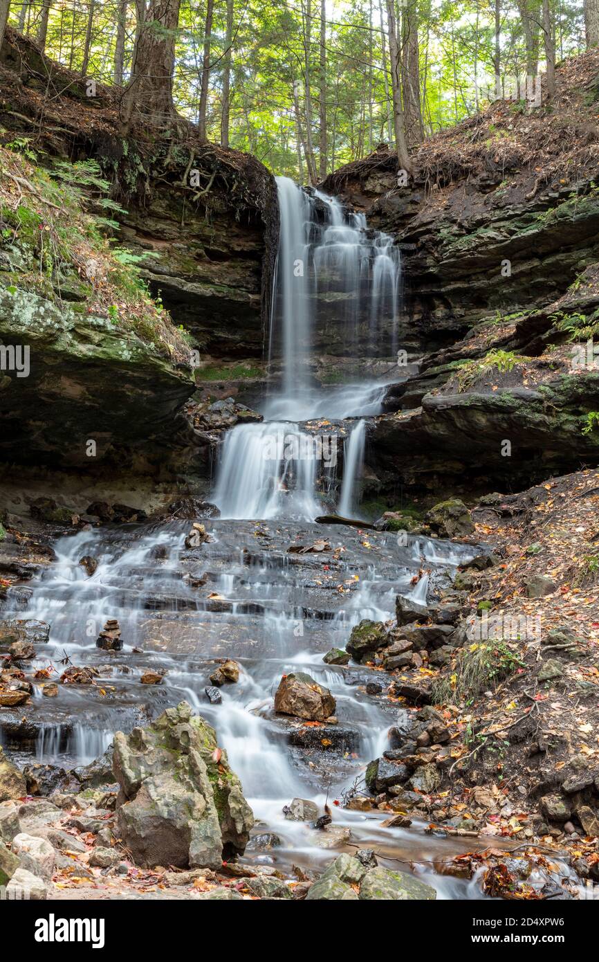 Horseshoe falls munising upper peninsula hires stock photography and