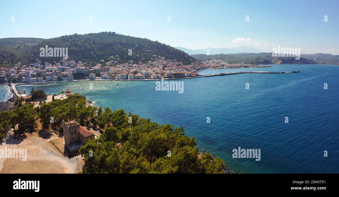 Gythio Aerial view of Gythio city, Greece Stock Photo - Alamy