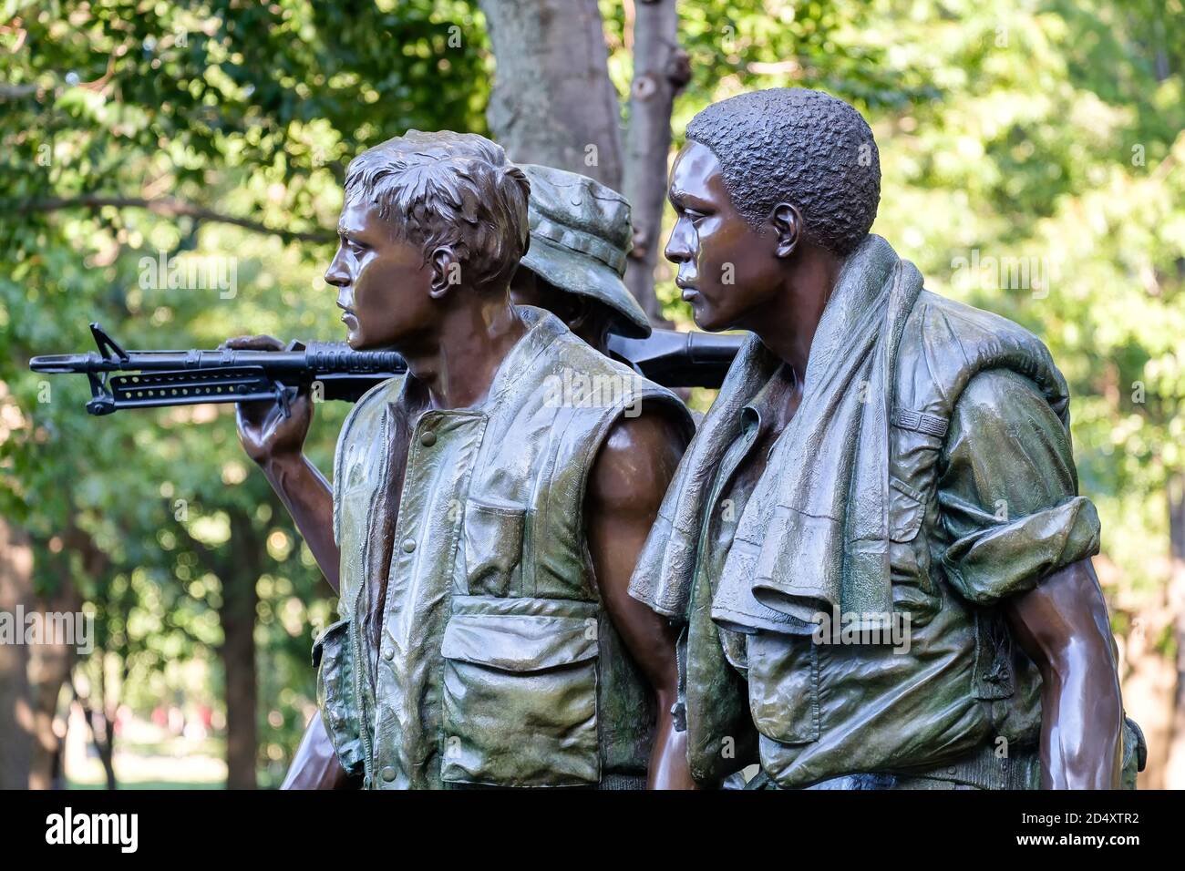 The Three Soldiers statue at the Vietnam Veterans Memorial in