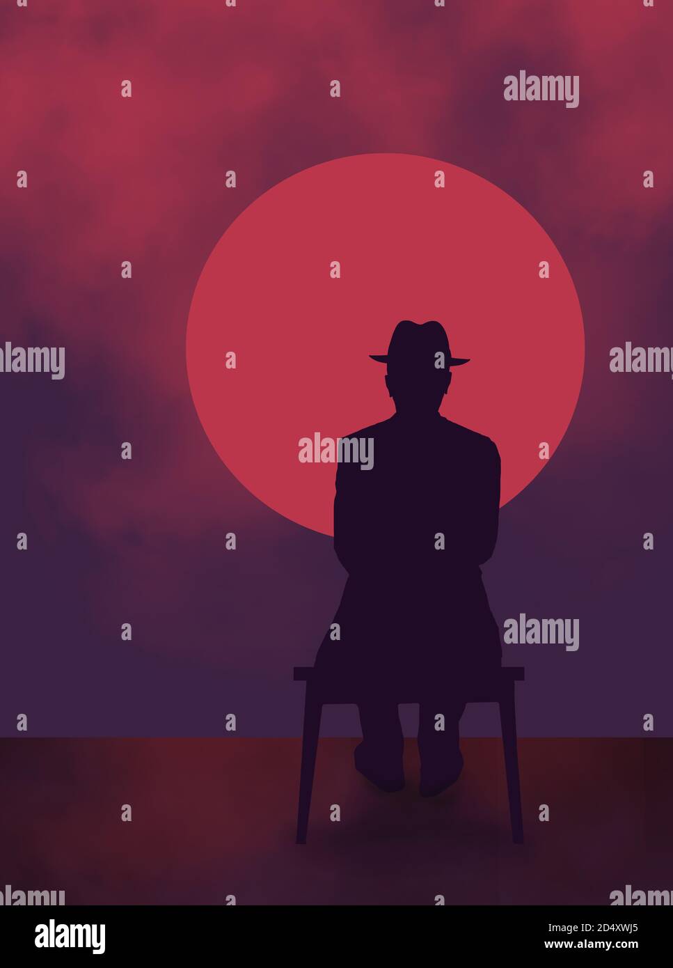 Old man fedora silhouette hires stock photography and images Alamy