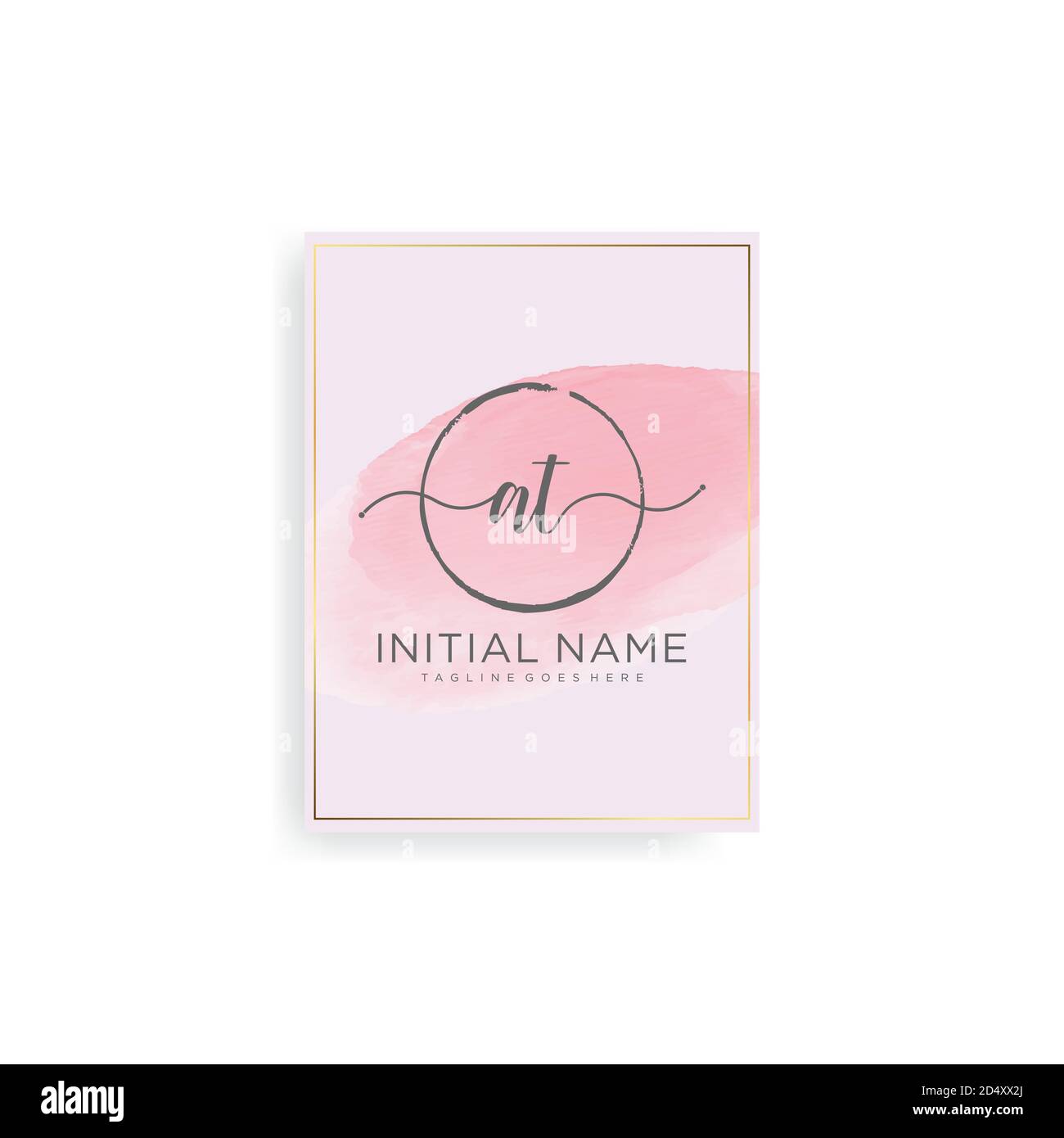 AT Signature style monogram.Calligraphic lettering icon and handwriting ...