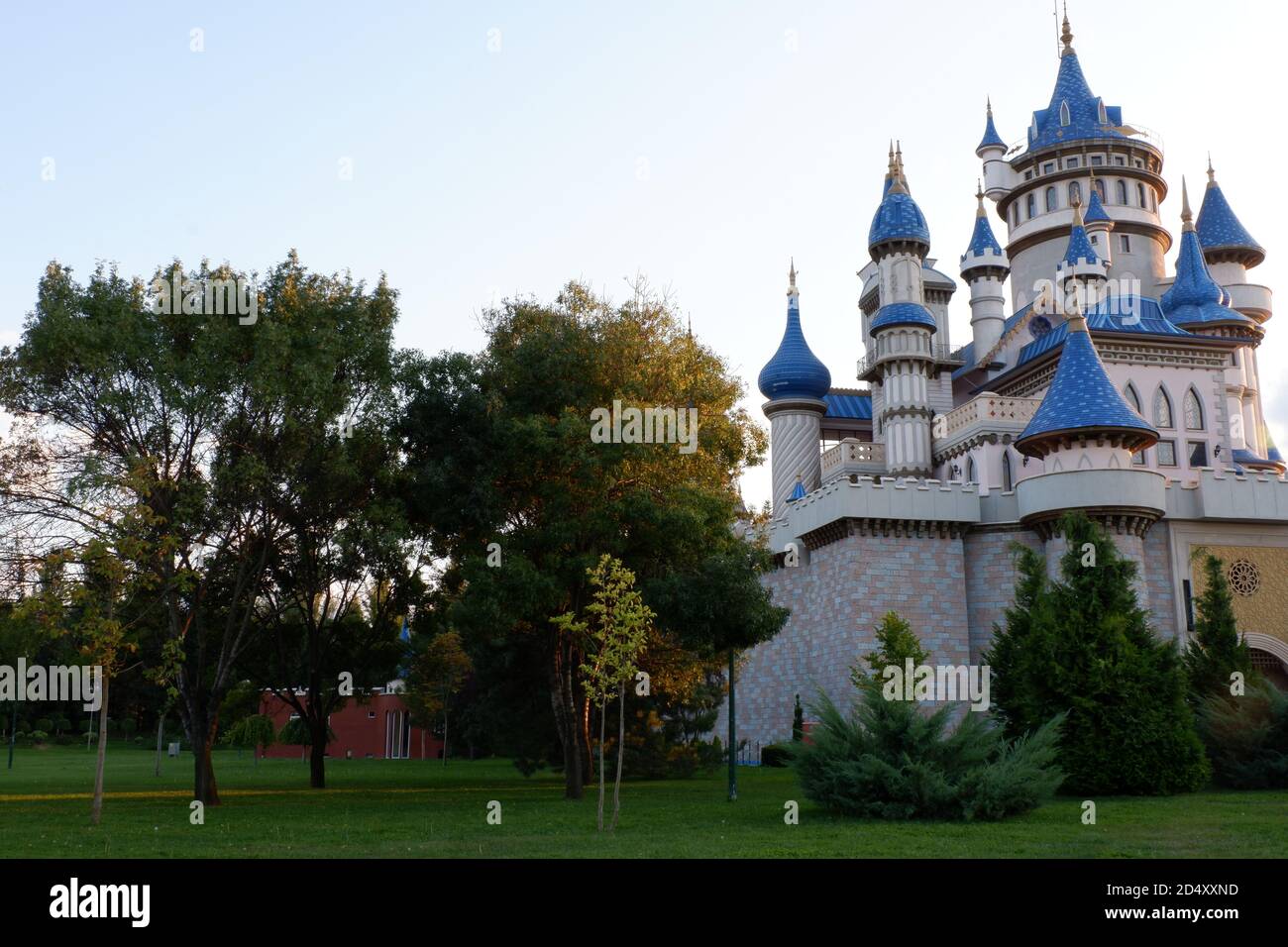 Dream Castle within trees Stock Photo