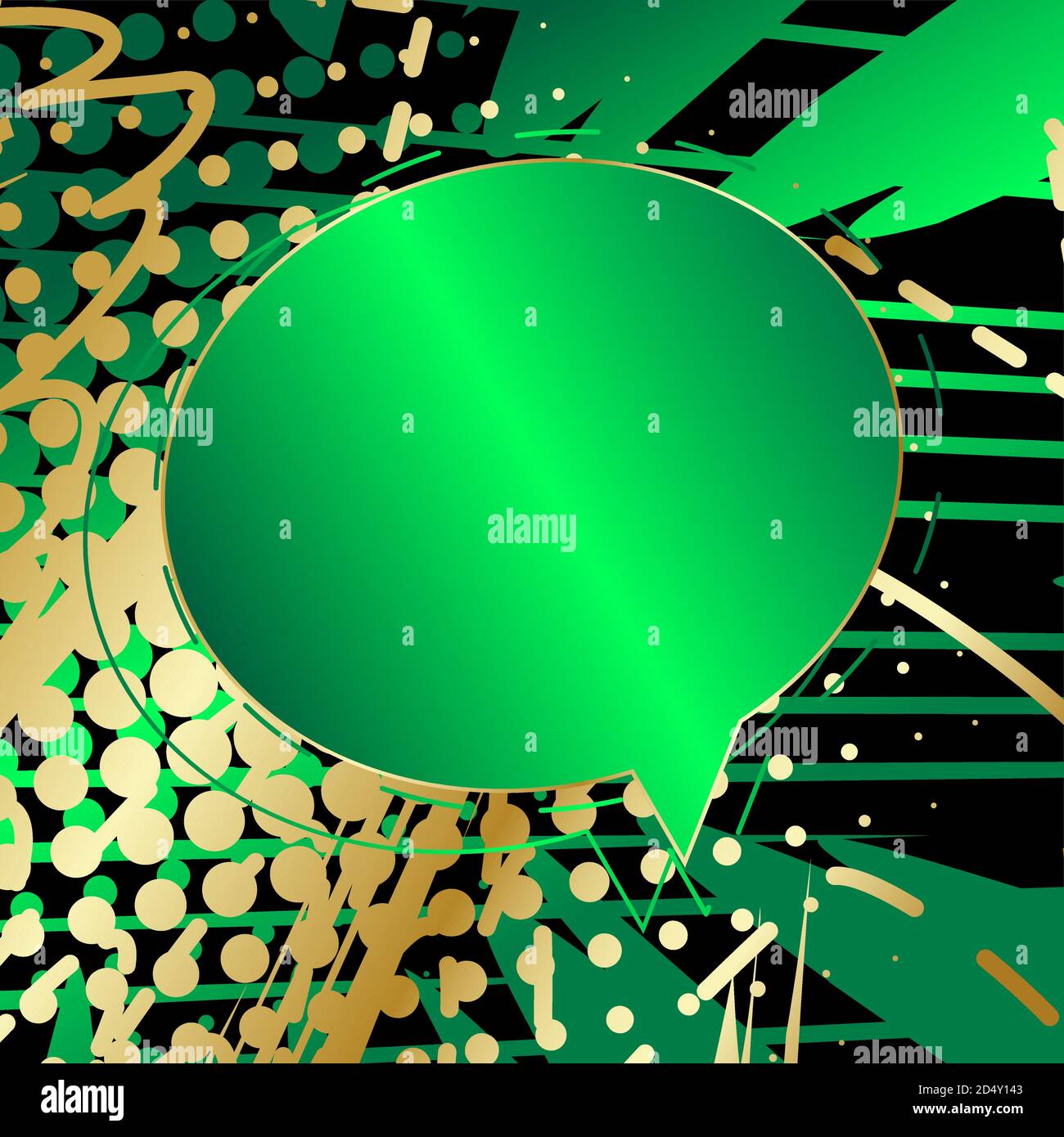 Comic book speech bubble with abstract colorful pattern. Talk icon ...