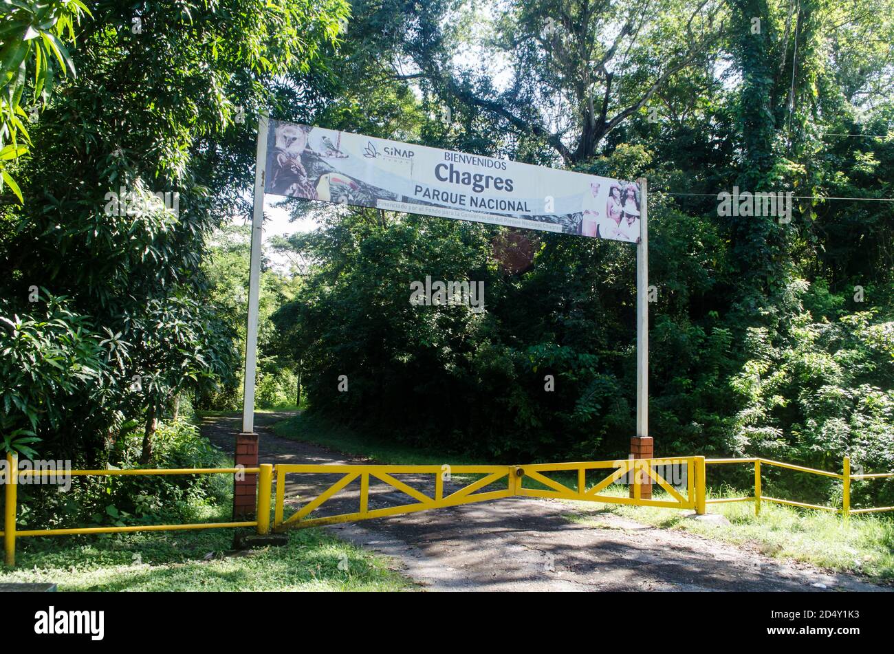 Entrance to the Chagres National Park in Chilibre Stock Photo