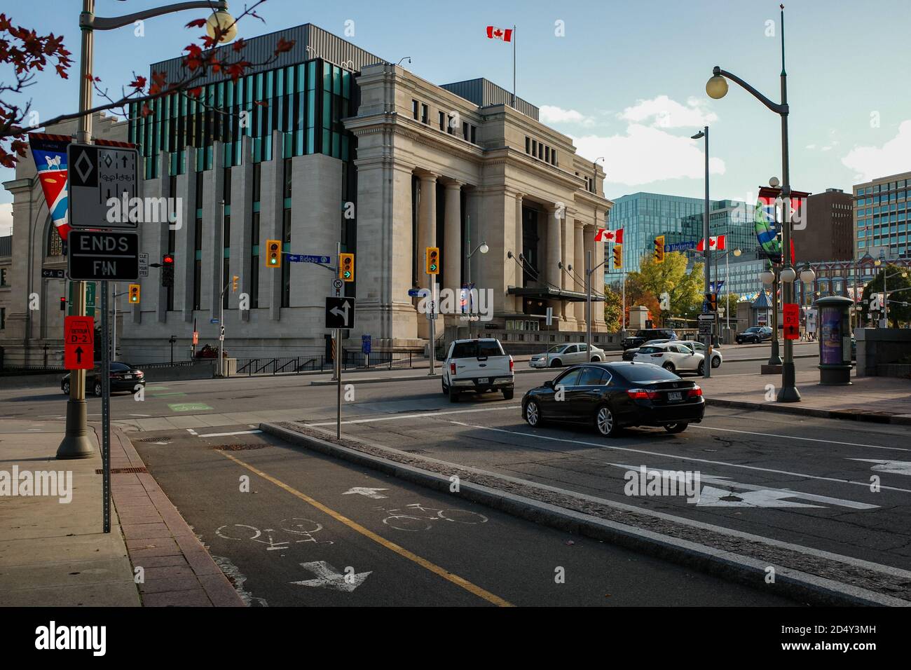 Ottawa, Ontario, Canada - October 8, 2020: The Senate of Canada building on Rideau Street in downtown Ottawa. Stock Photo