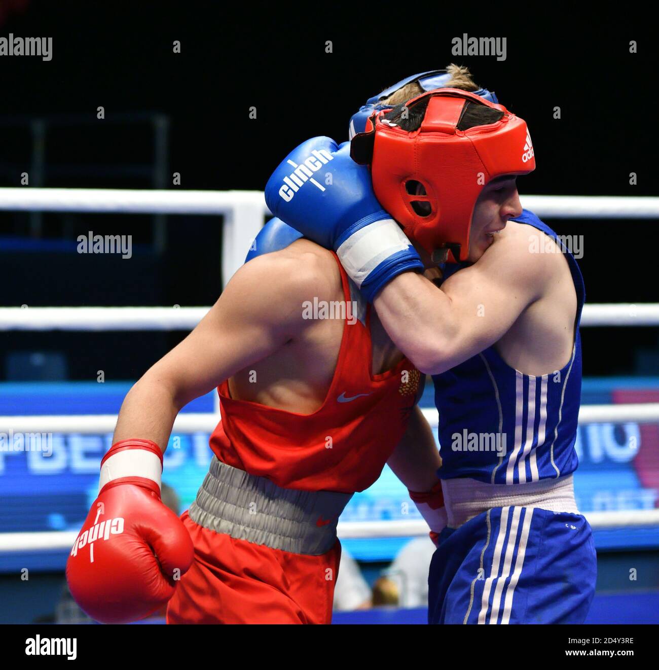 Orenburg, Russia May 7, 2017 year Boys boxers compete in the