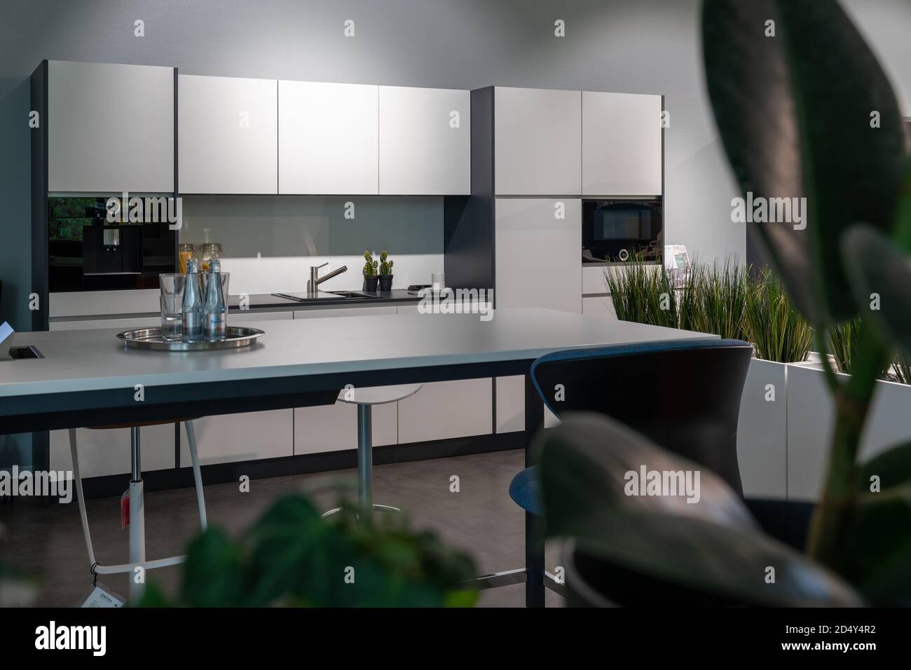 a white fitted in an openplan office Stock Photo Alamy