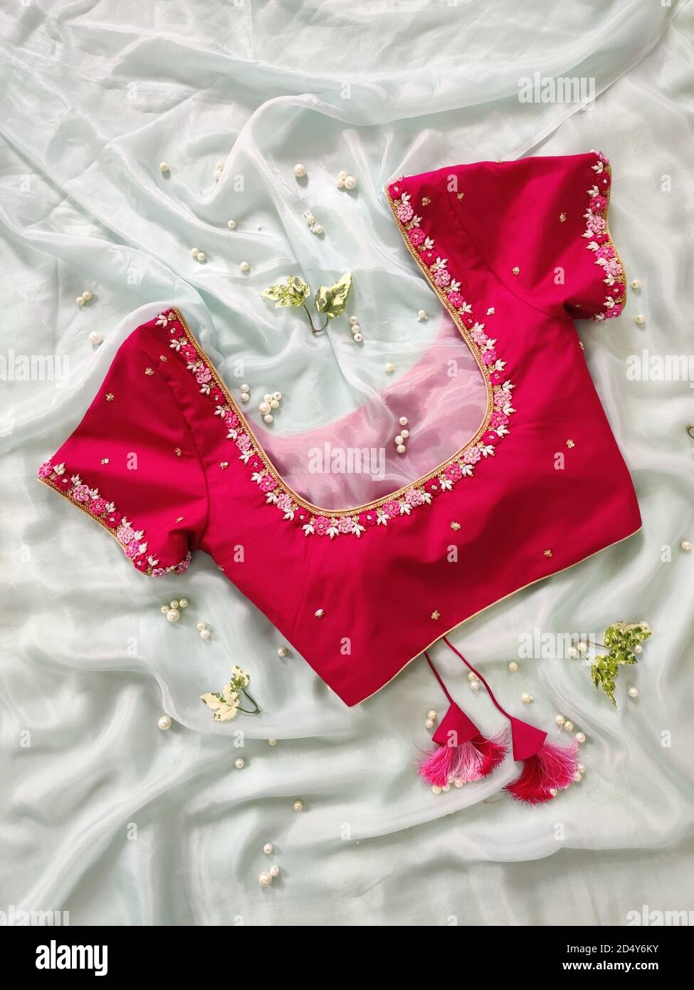 Indian unique designer clothing for women blouses for saree Stock Photo -  Alamy, image size:975x1390