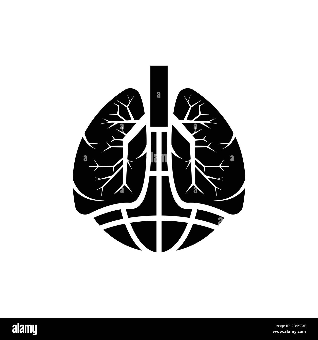 Lung cancer vector logo icon hi-res stock photography and images - Alamy