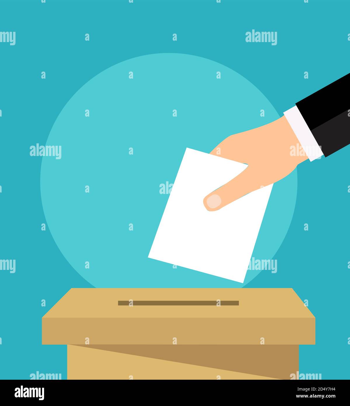 hand holding voting paper Stock Vector Image & Art - Alamy