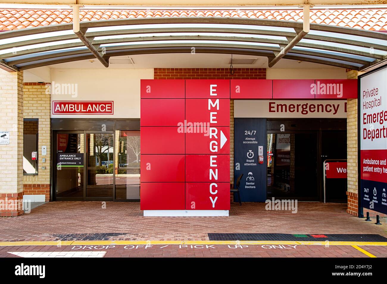 Perth, Australia September 5th 2020 St John of God Murdoch hospital emergency department Perth, Australia September 5th 2020 St John of God Murdoch hospital emergency department