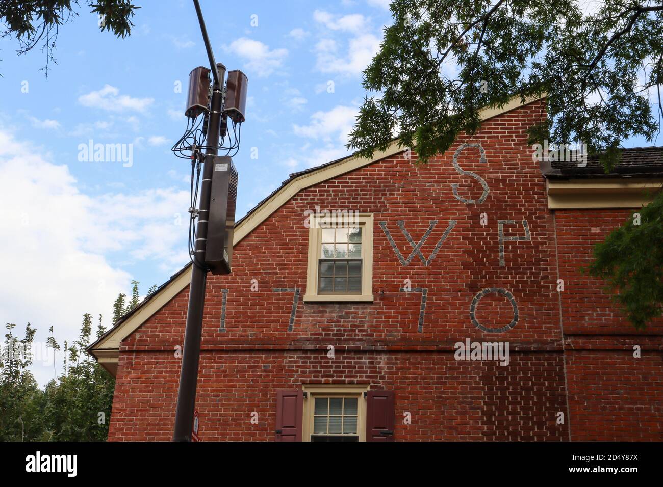 Philadelphia, Pennsylvania / USA - October 7 2020: The Historic William Pedden House in Society Hill was built in 1770. Stock Photo