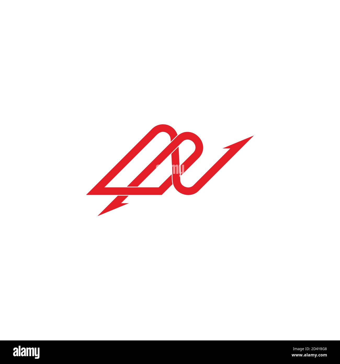 abstract letter mn linked arrow geometric linear logo vector Stock Vector