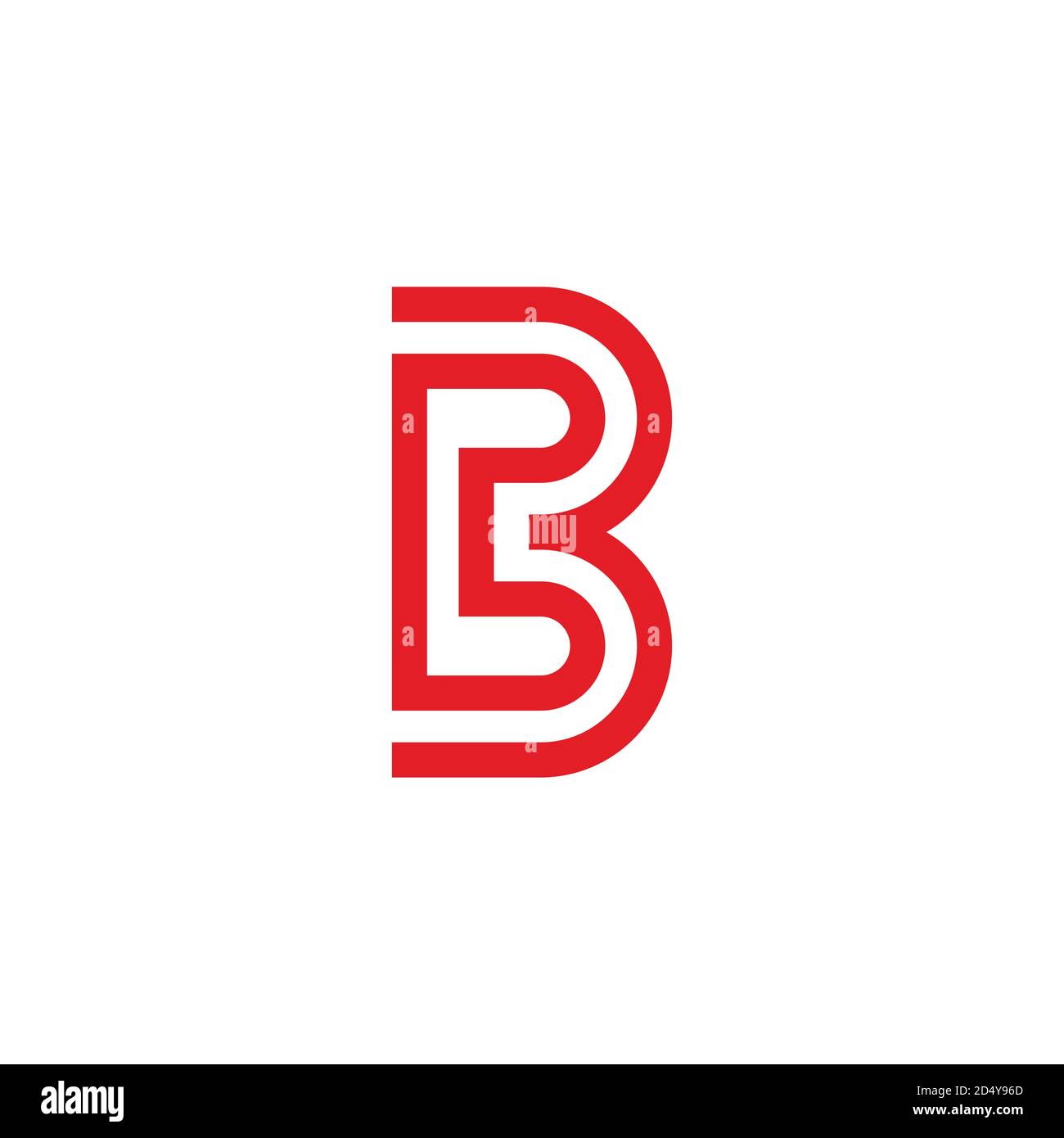 letter cb abstract linear geometric logo vector Stock Vector
