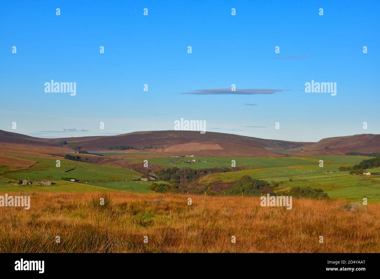 Above Hardcastle Crags, looking to Widdop, Pennines, Yorkshire Stock Photo