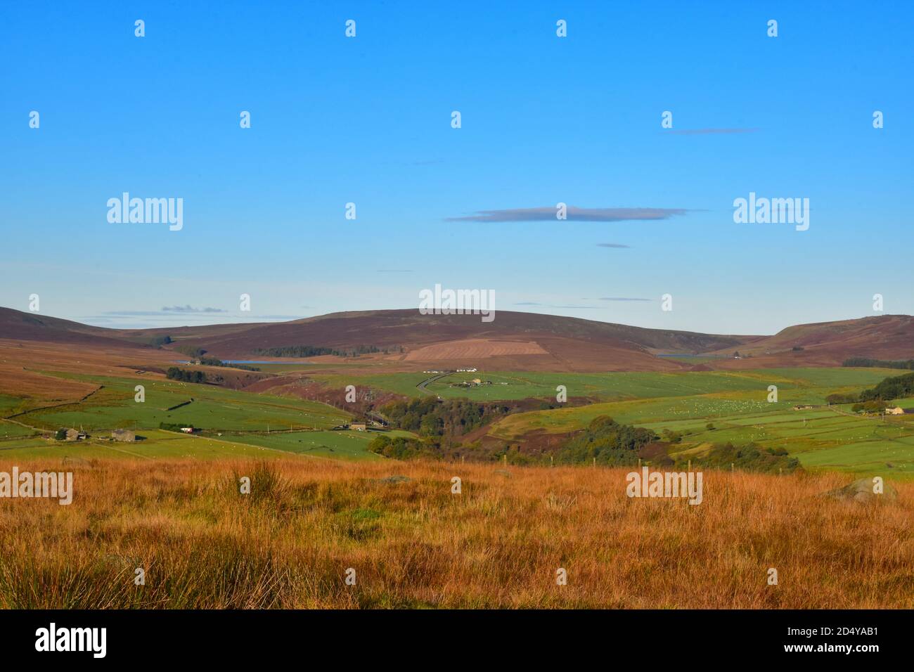 Above Hardcastle Crags, looking to Widdop, Pennines, Yorkshire Stock Photo